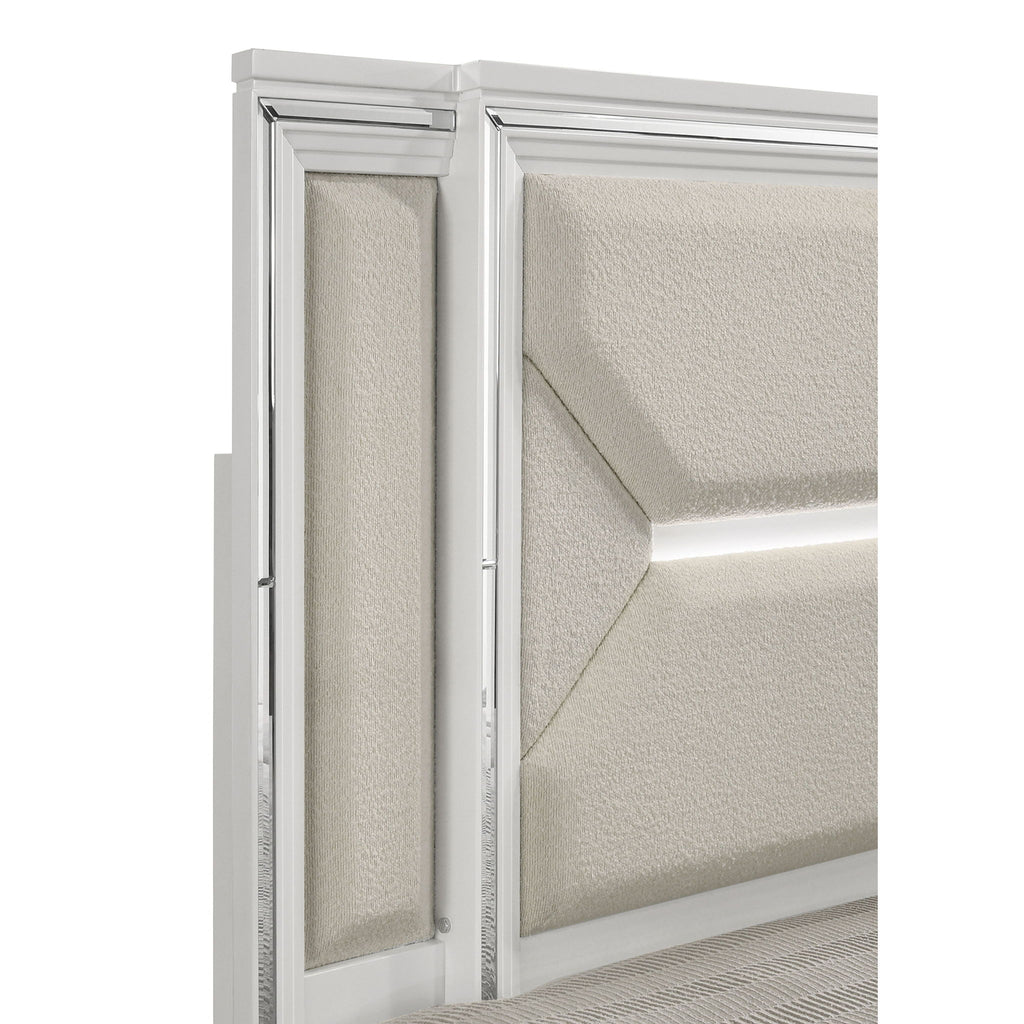 Panel Bed With LED Headboard