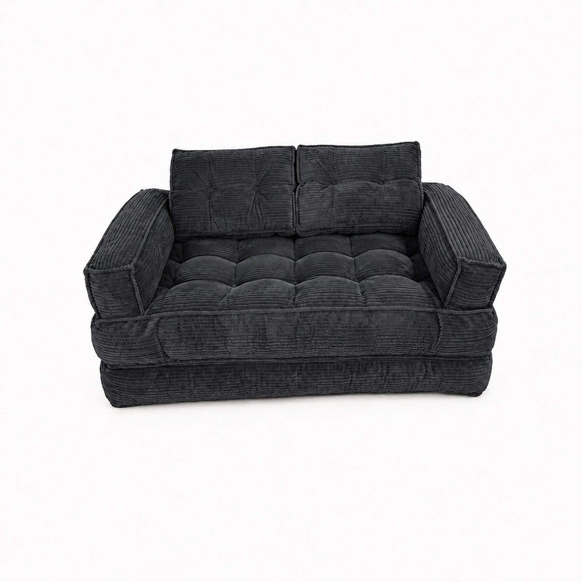2 Seater Modular Corduroy Sofa With Chaise Lounge For Living Room