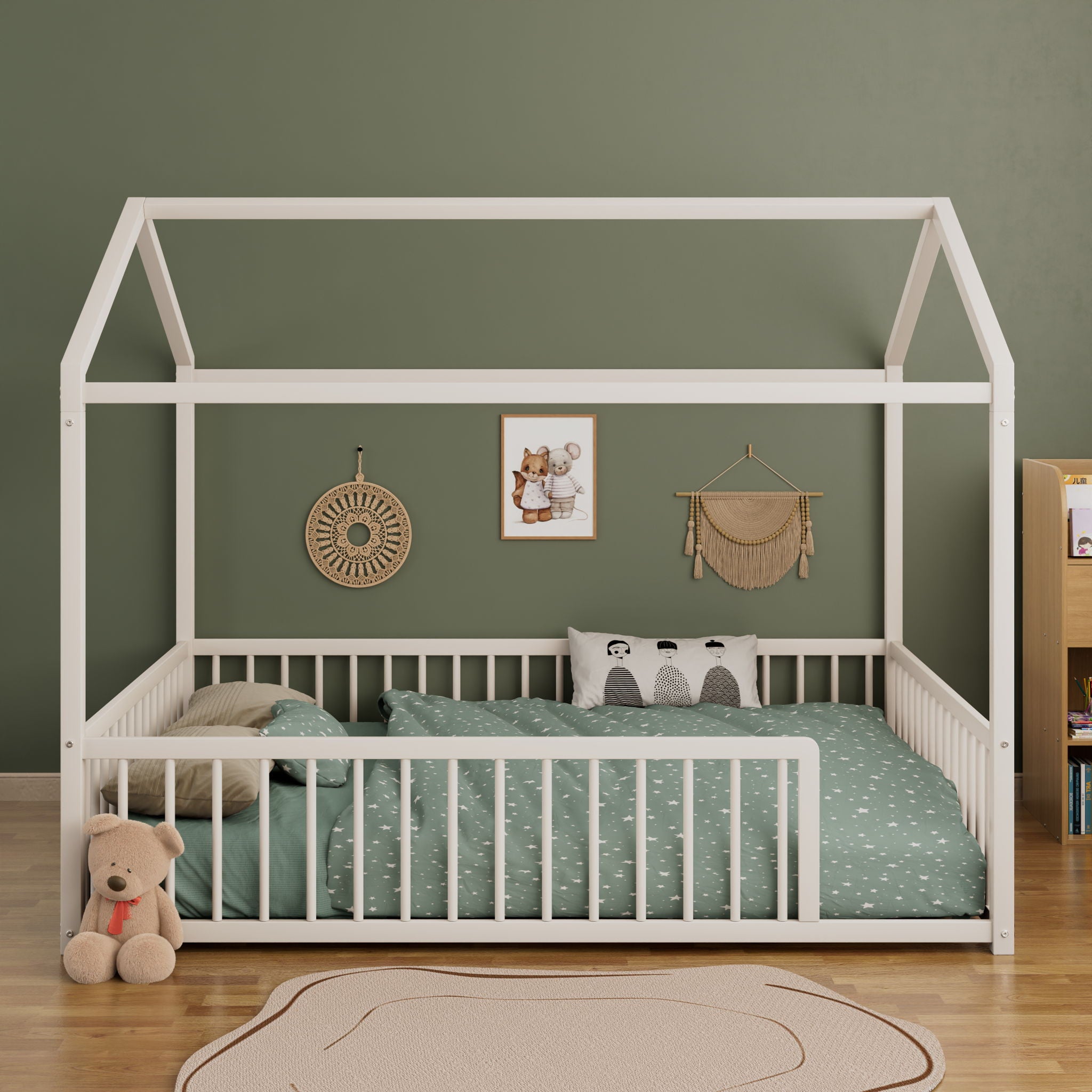 Montessori Floor Bed Frame With House Shape