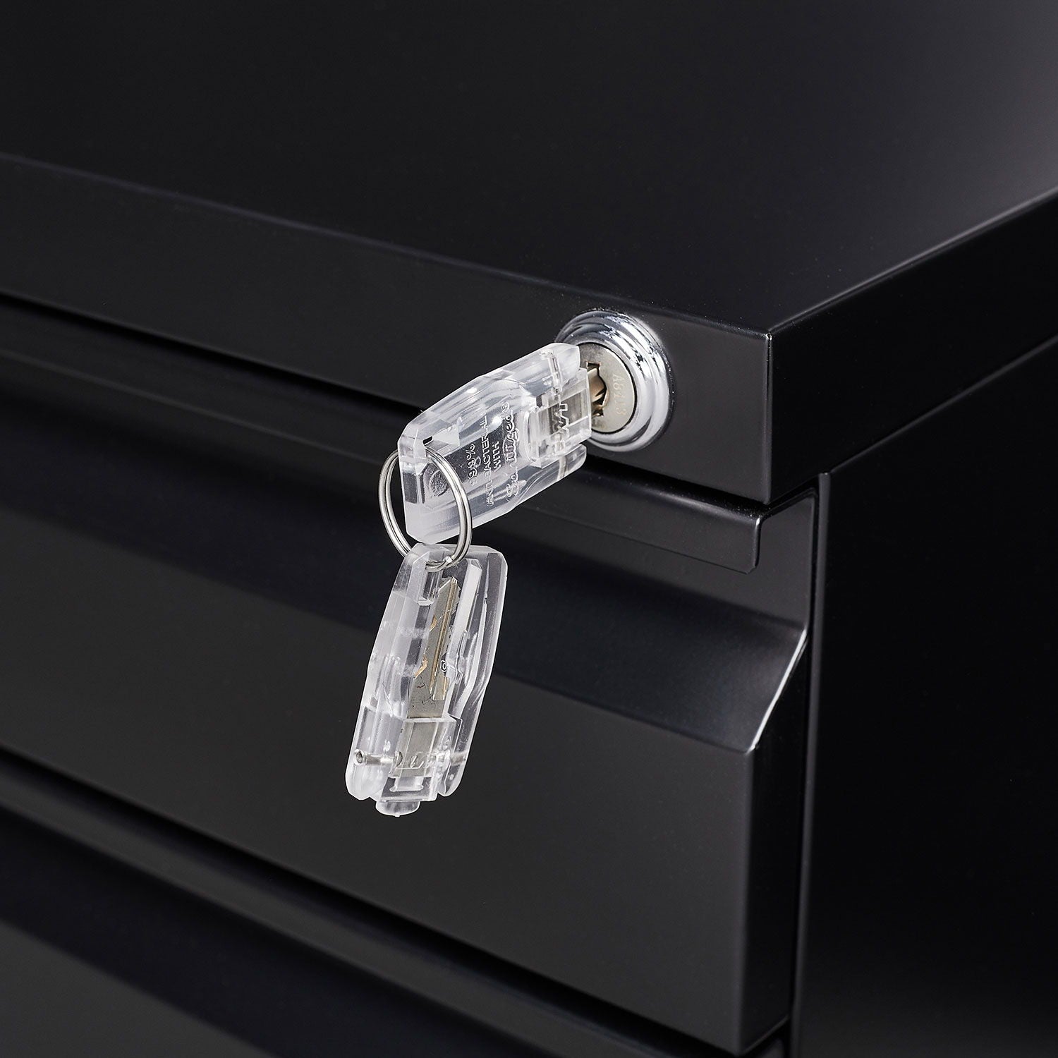 Contemporary 3 Drawer Mobile Filing Cabinet With Lock, Metal Office Storage For Legal / Letter Size