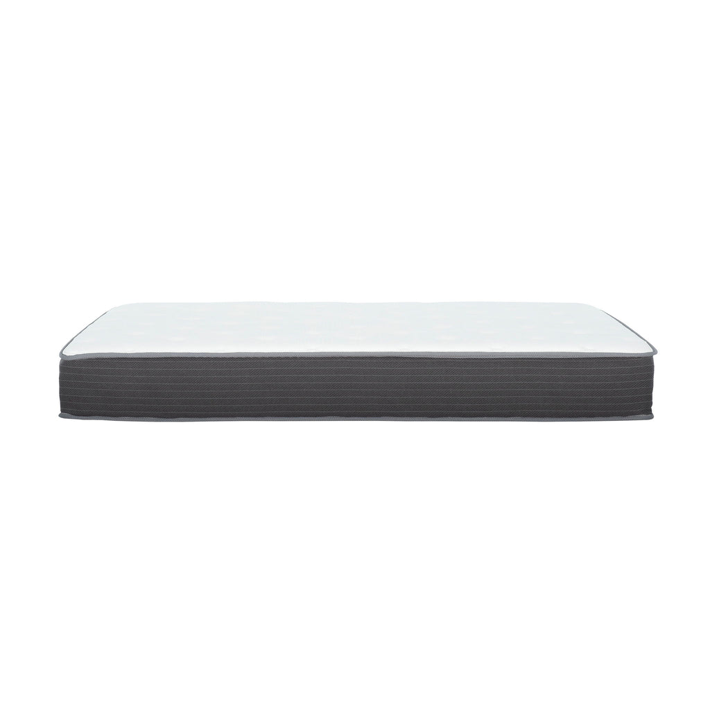 8" Pocket Spring Hybrid Bed In A Box Mattress, Soft Gel Memory Foam - Gray / White - Full