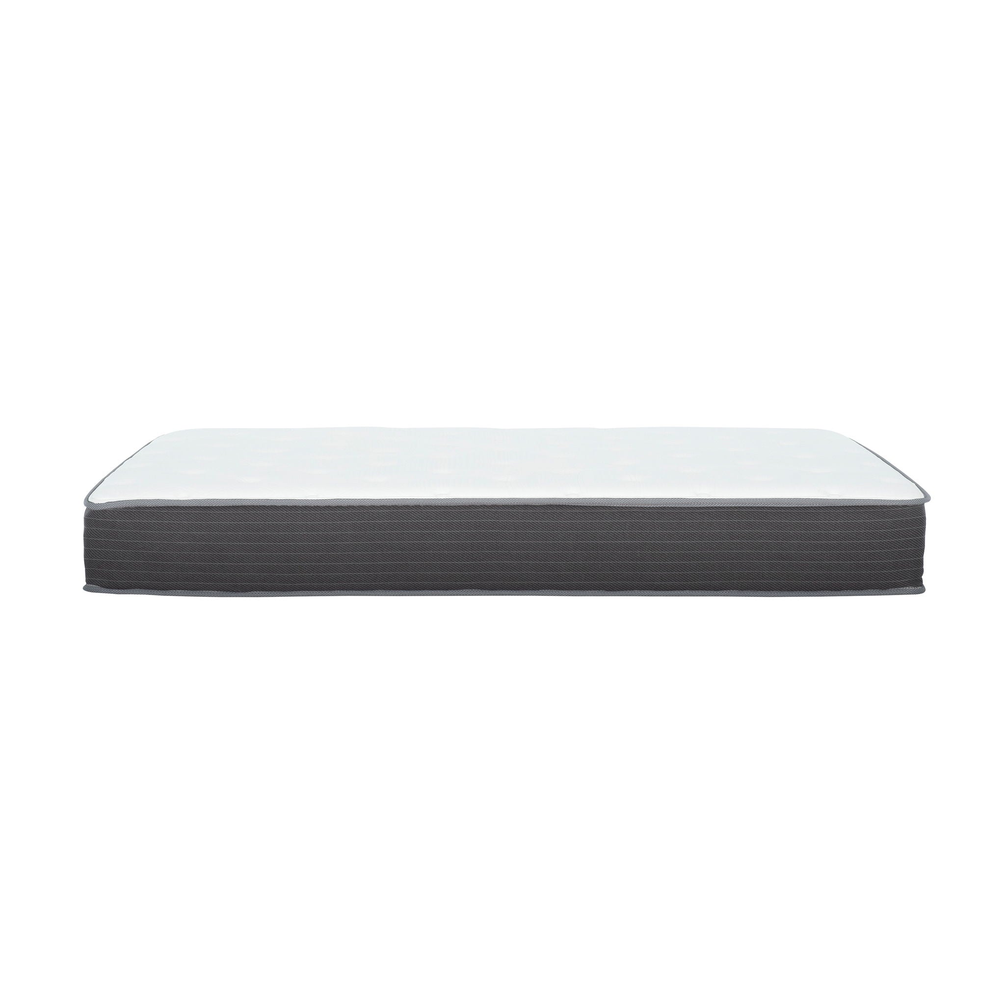 8" Pocket Spring Hybrid Bed In A Box Mattress, Soft Gel Memory Foam - Gray / White - Full