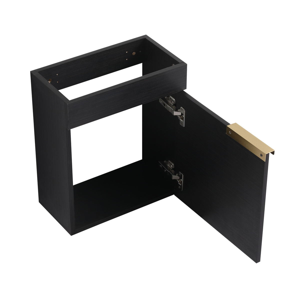 Wall Mounted Bathroom Vanity With Sink And Storage Rack, Soft Close Doors