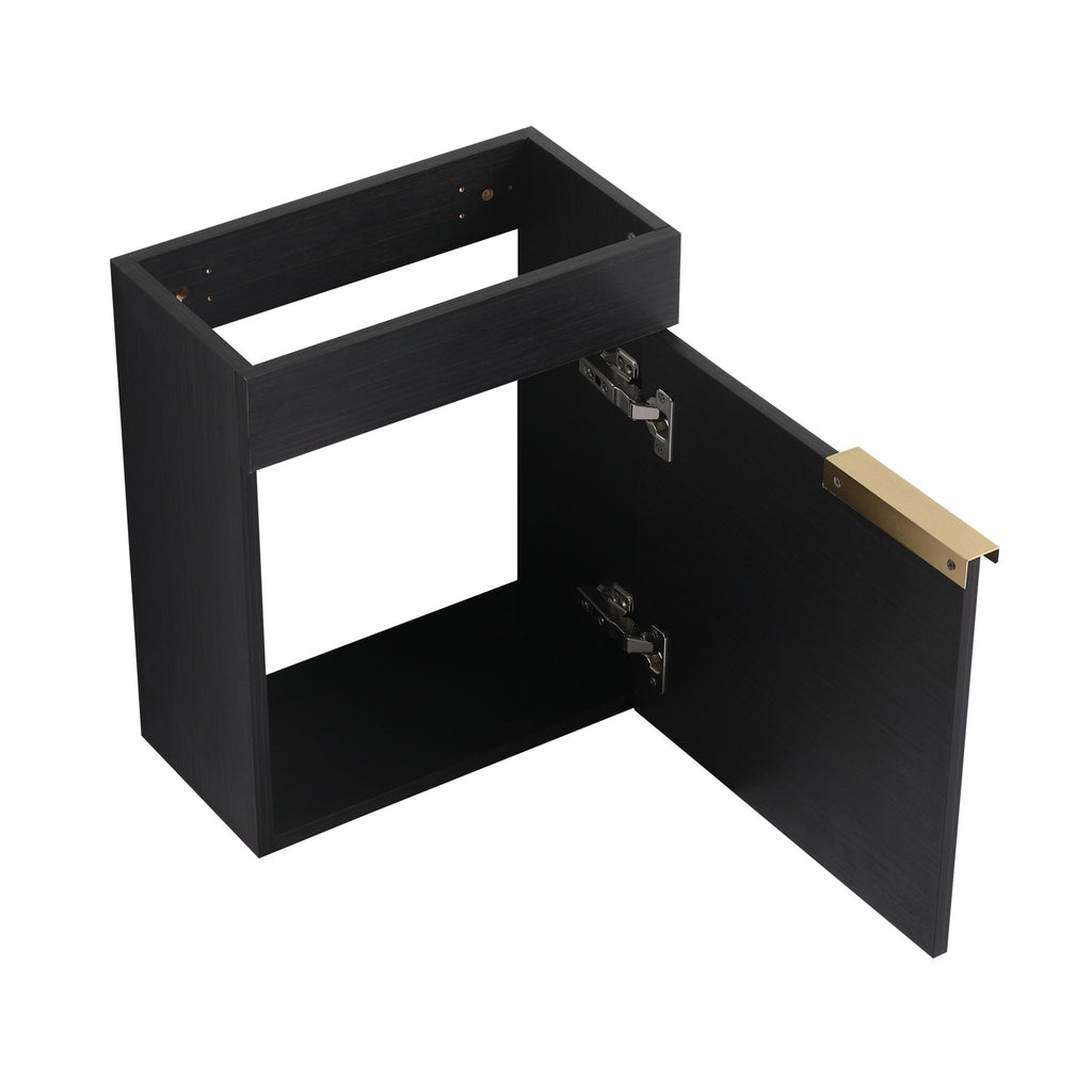 Soft Close Doors Bathroom Vanity With Sink, Compact Wall Mounted Design Basin