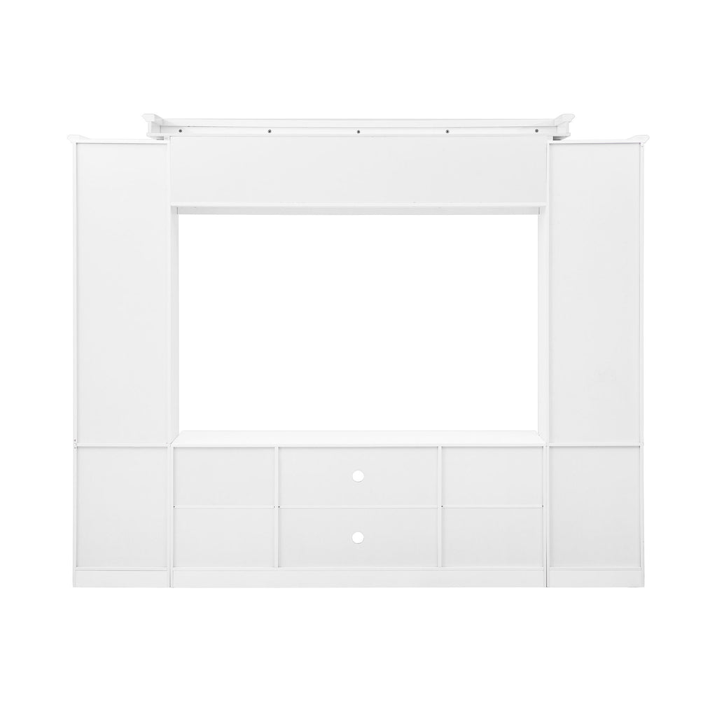 All-In-One TV Stand With Bookcase For TVs Up To 65"