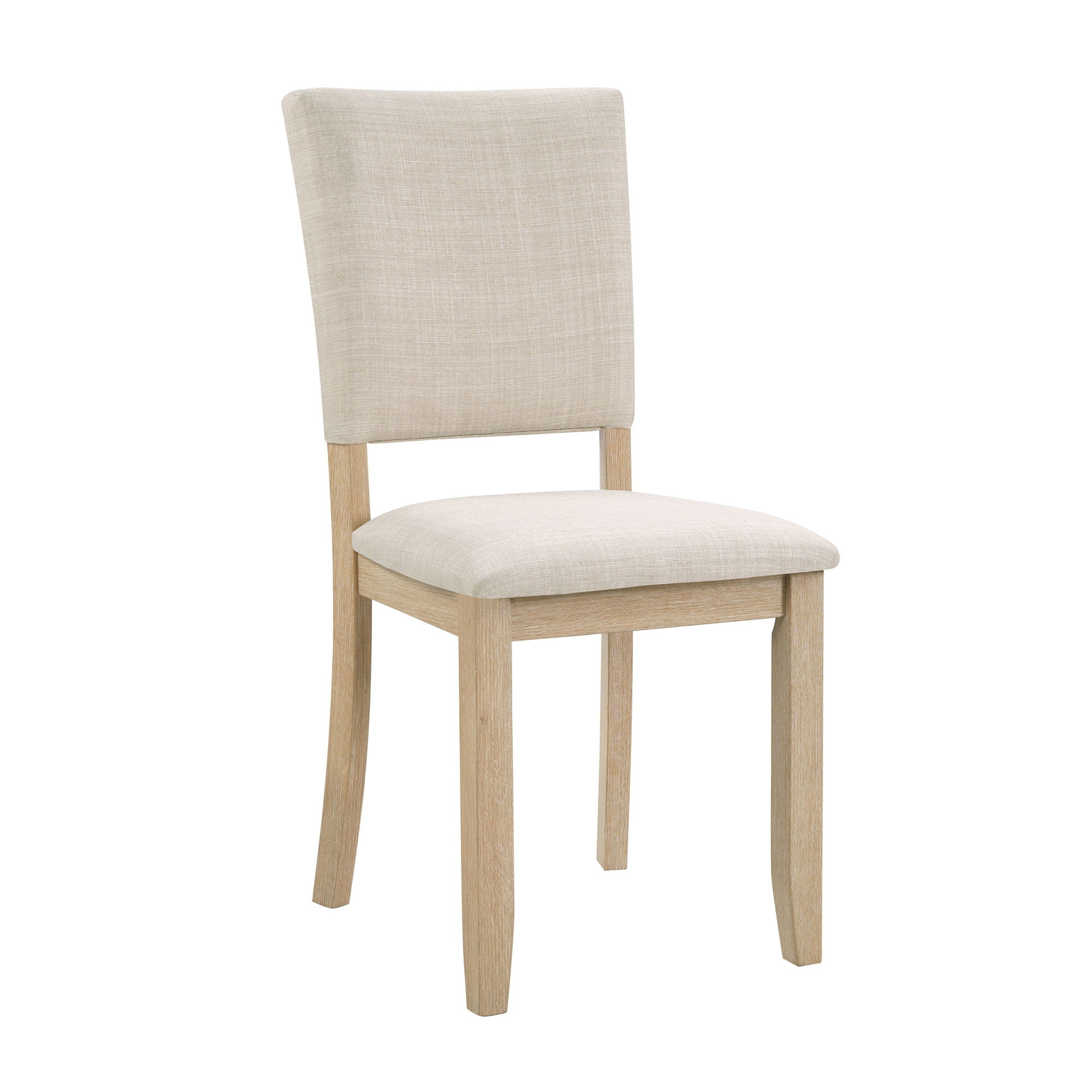 6 Piece Dining Table Set With Bench - Beige / Light Oak
