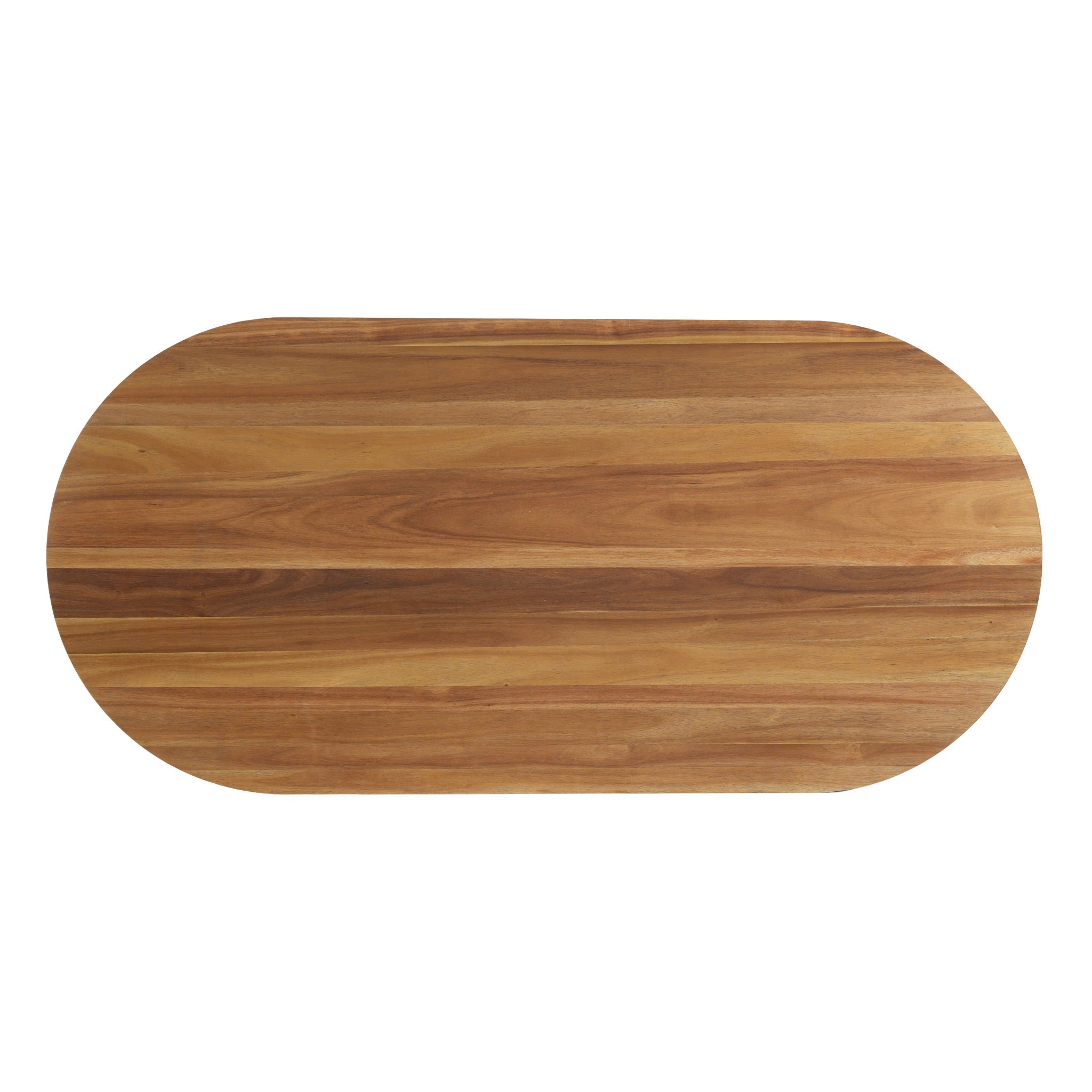 Oval Dining Table With Cylindrical Legs - Brown