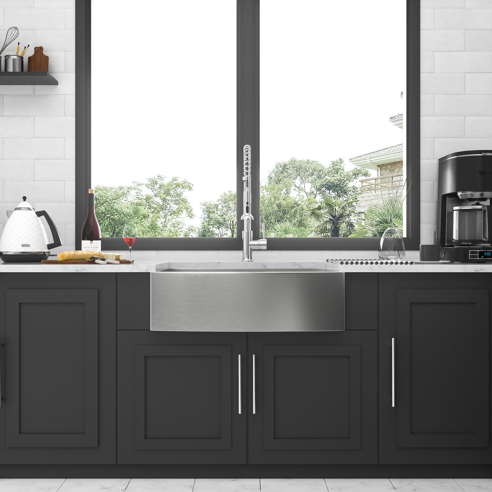 Farmhouse Kitchen Sink Stainless Steel Apron Front