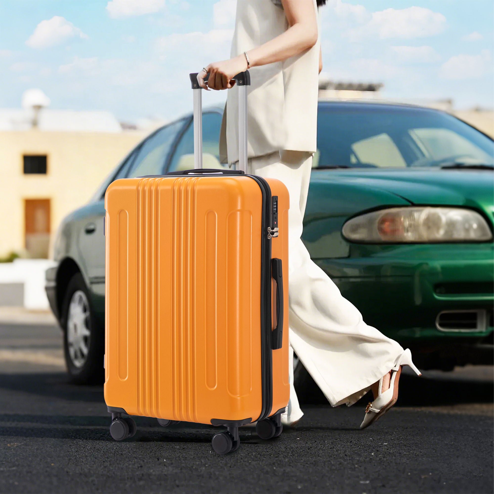 Spinner Luggage Set 20" / 24"/ 28", Lightweight Hard Shell With 360° Silent Wheels