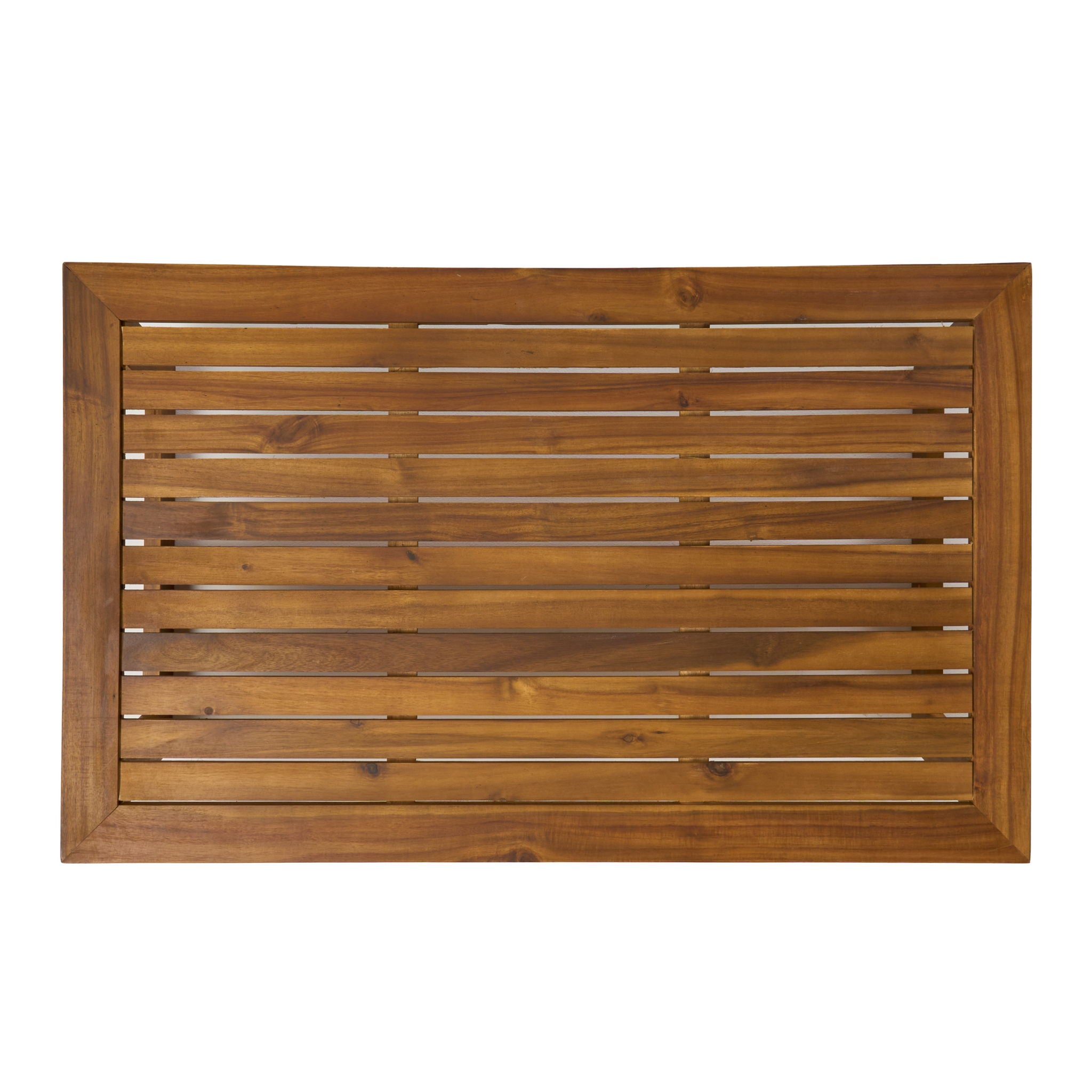 Outdoor Coffee Table With Slat Paneling - Teak