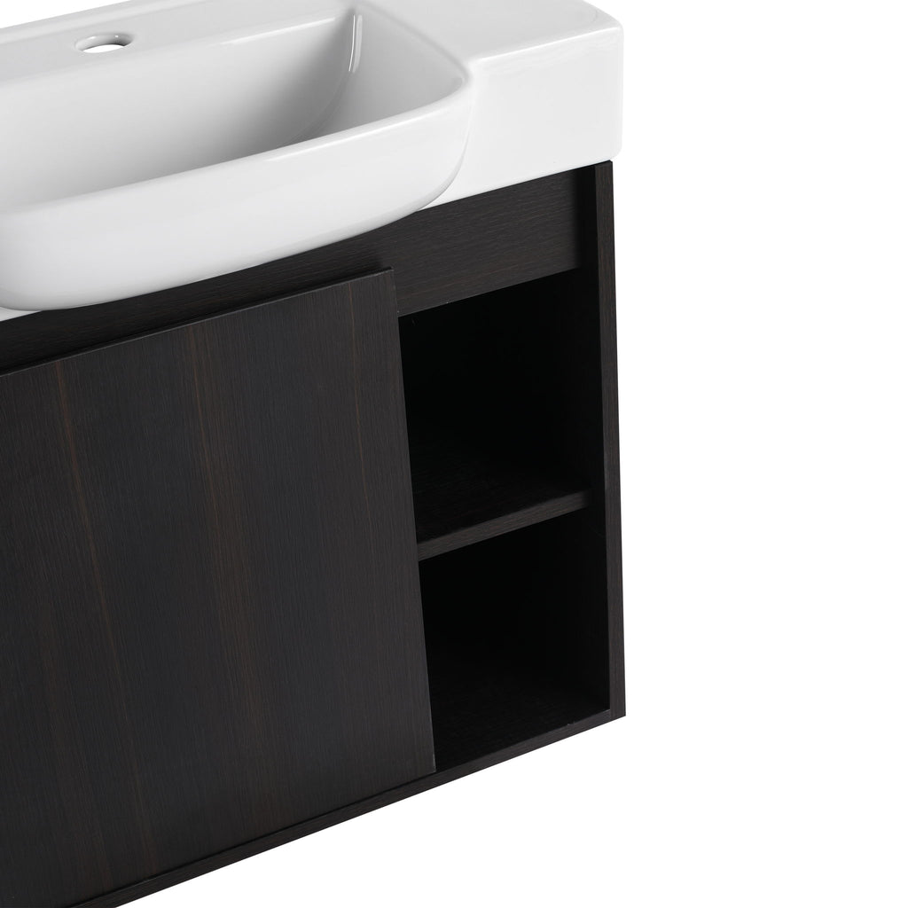 Wall Mounted Bathroom Vanity With Sink, Soft Close Door