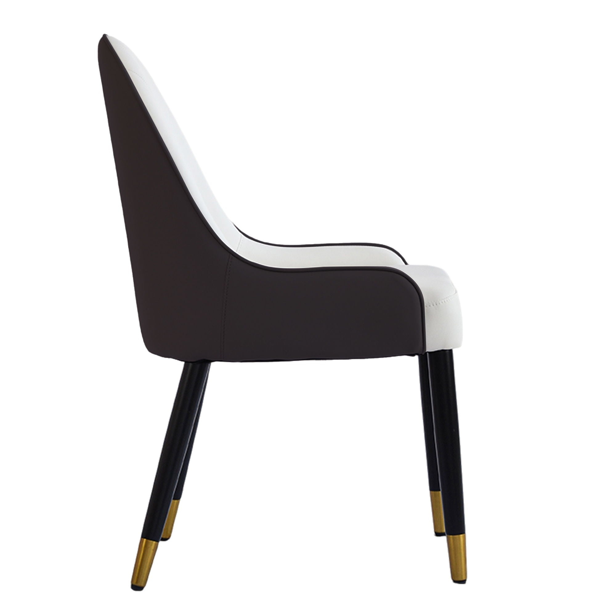 Modern Sponge-Filled Dining Chair, Solid Wood Metal Legs, Suitable For Restaurants, Living Rooms And Rooms (Set of 2)