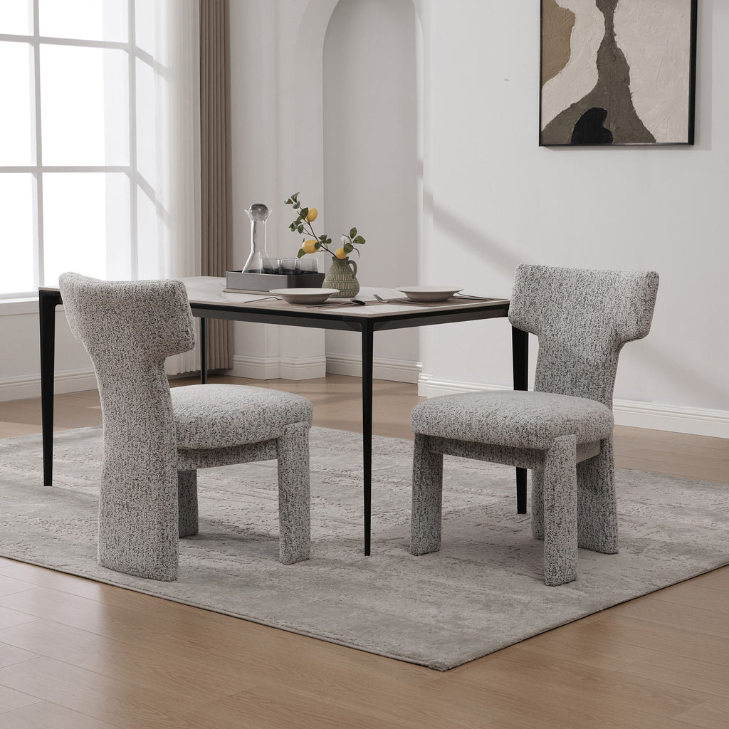 Armless Curved Back Accent Chairs