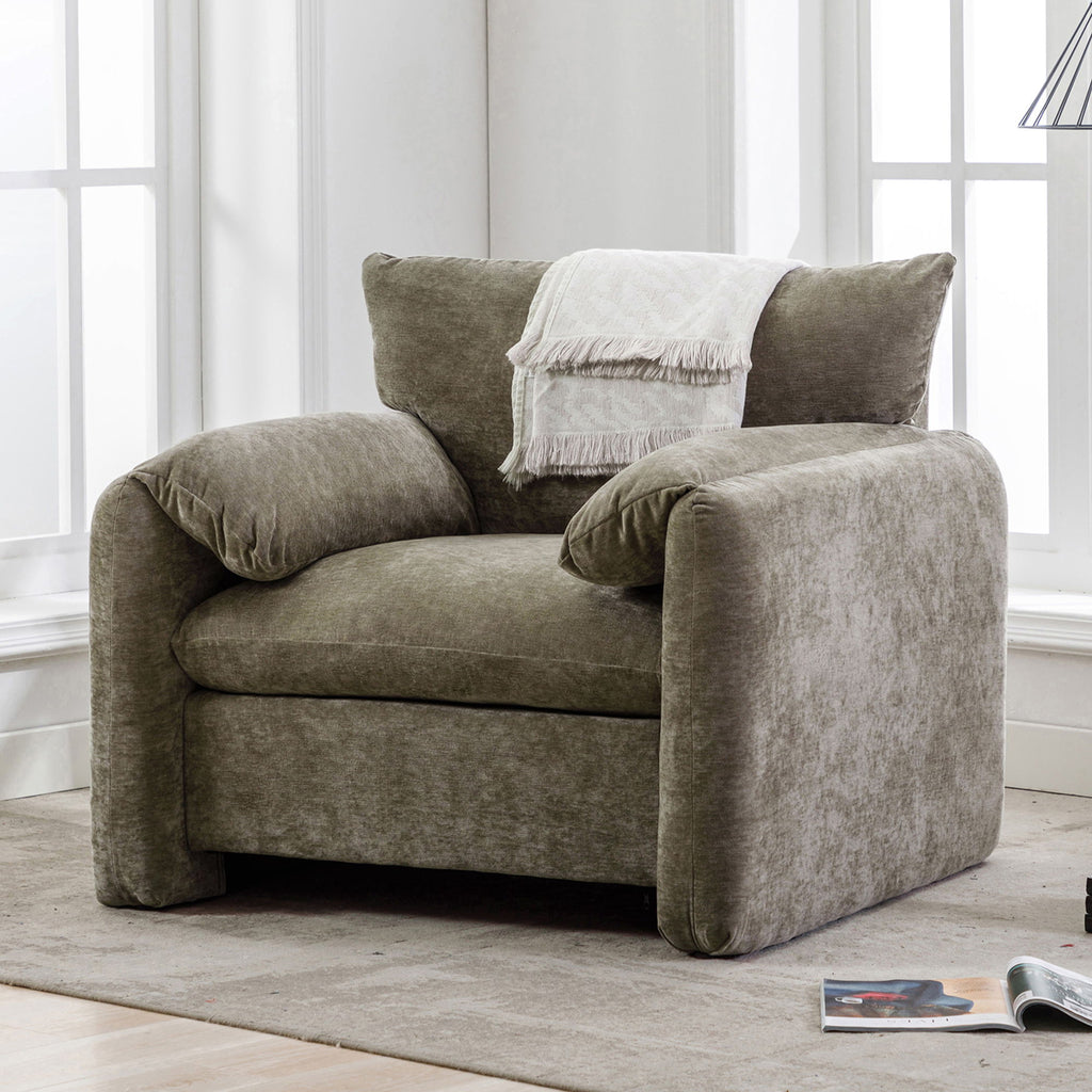 Oversized Accent Single Sofa Lounge Chair - Matcha Green