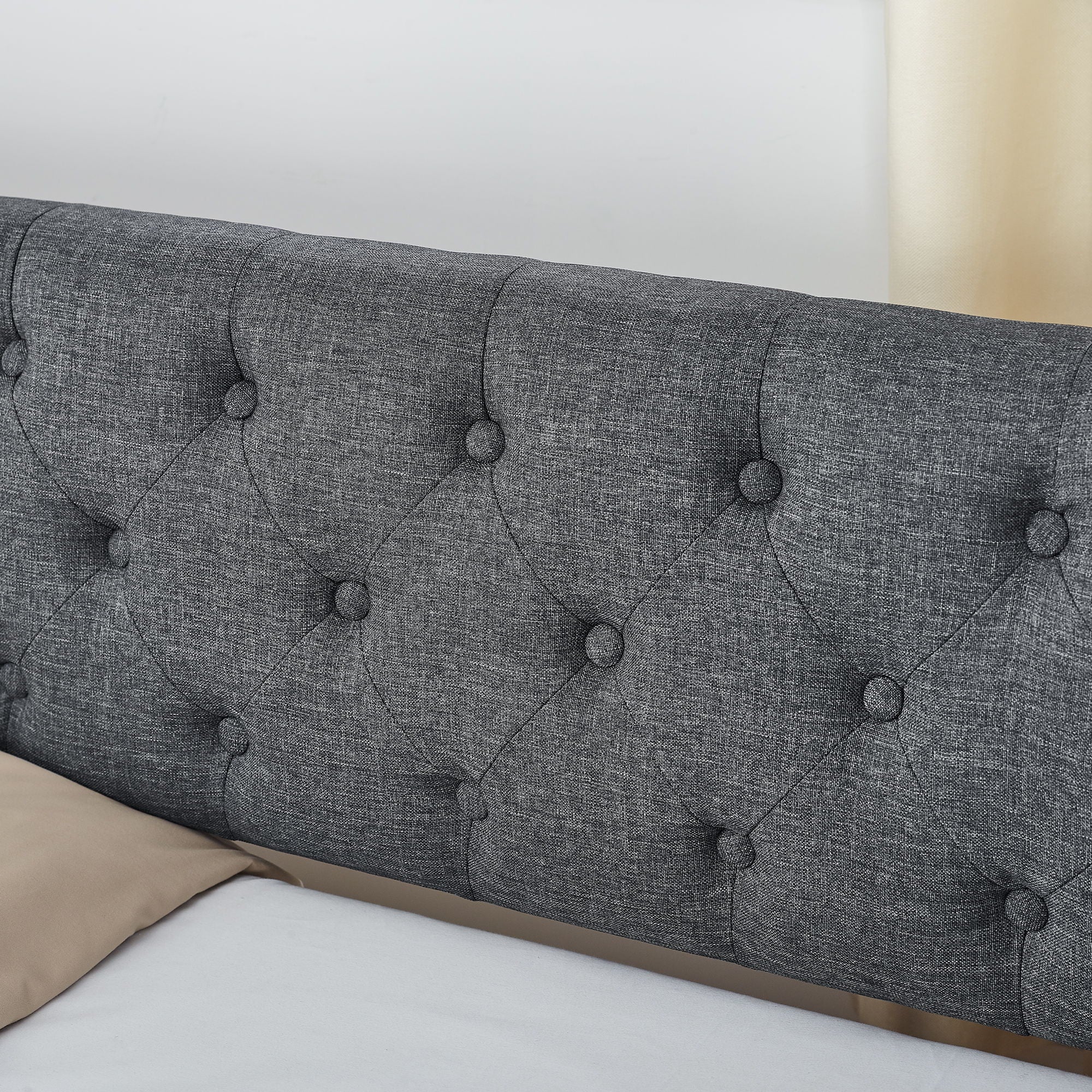Daybed With Trundle And Storage Drawers, Flat Arms With Pocket