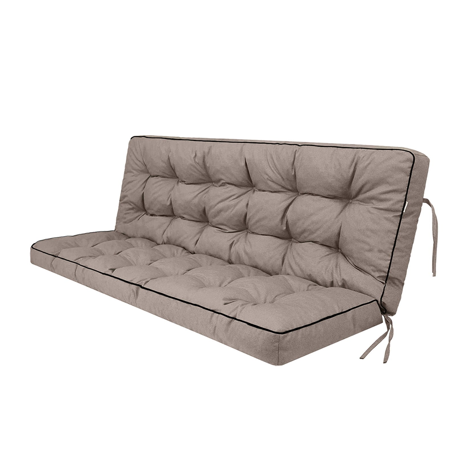 3 Seater Outdoor Porch Swing Cushion With Backrest, Waterproof