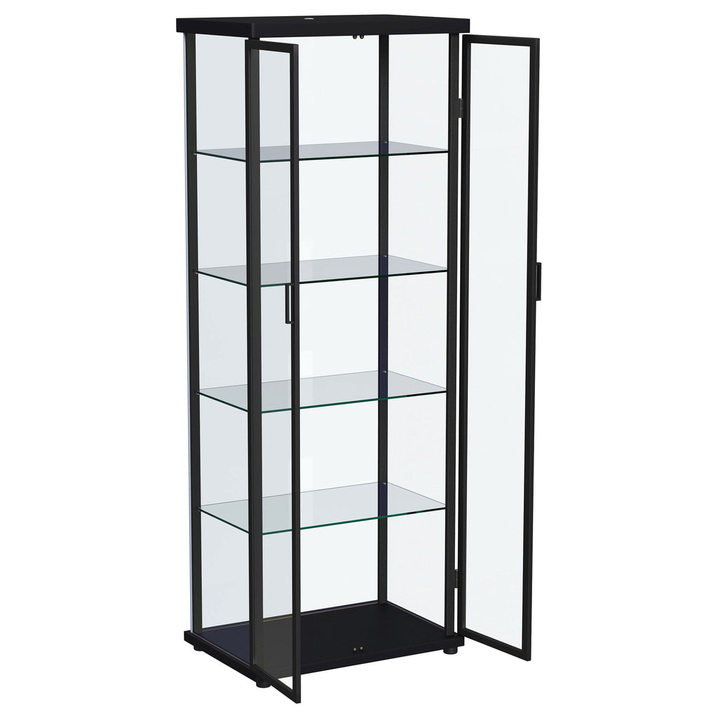 Nevra - 4 Shelf Display LED Curio Cabinet