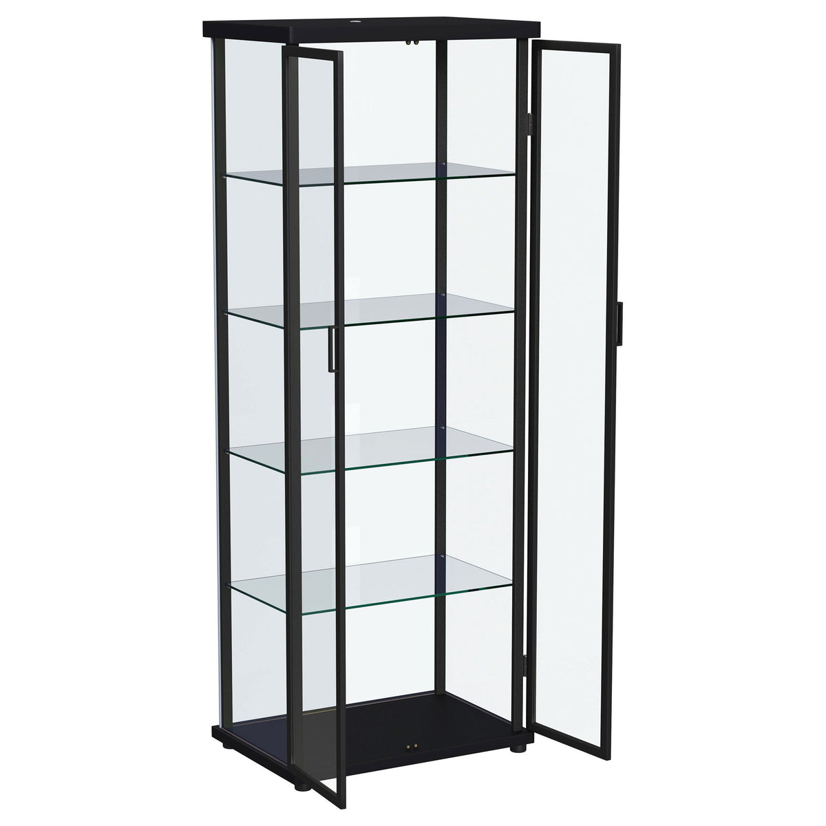 Nevra - 4 Shelf Display LED Curio Cabinet