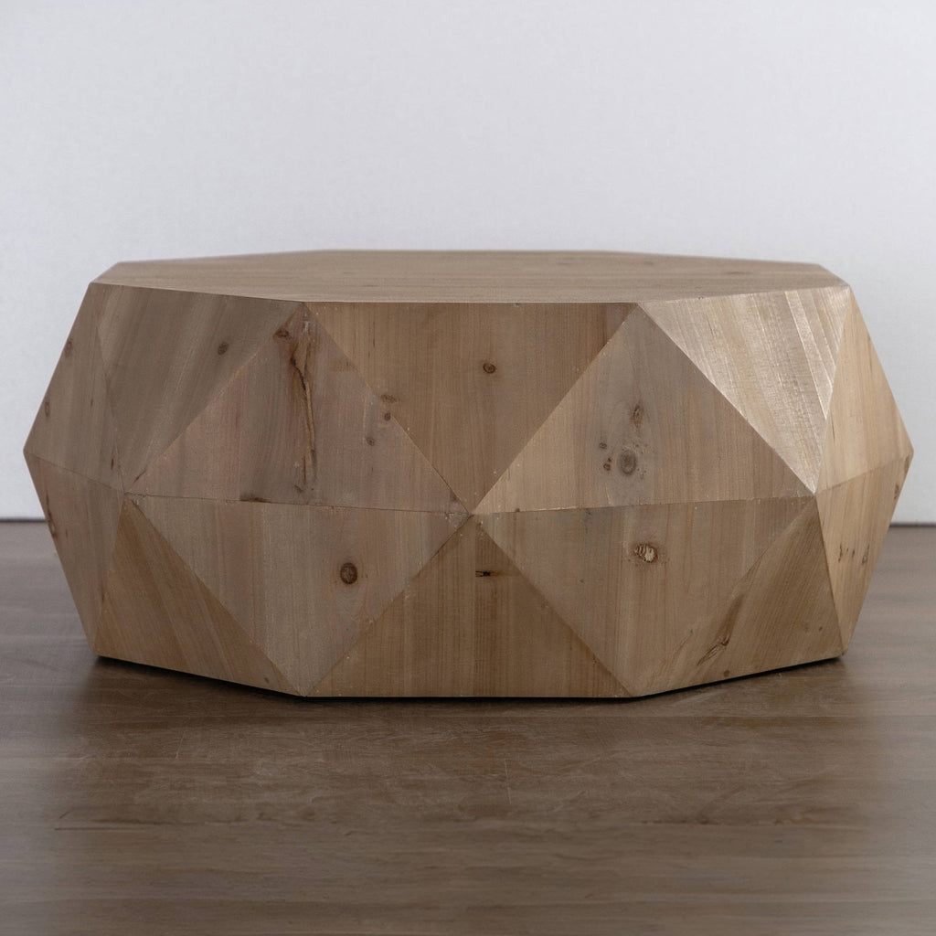 Coffee Table With 3D Embossed Design - Natural