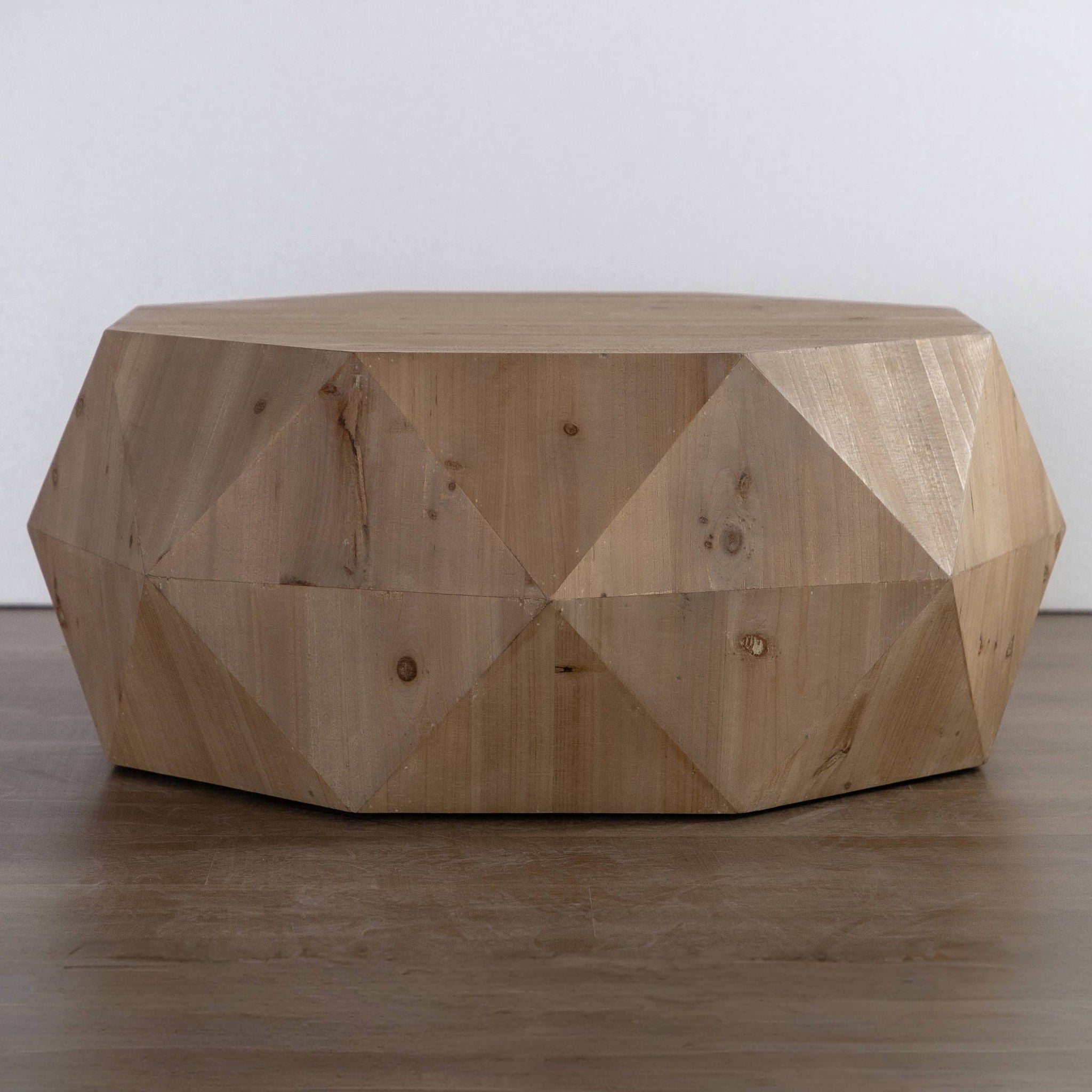 Coffee Table With 3D Embossed Design - Natural