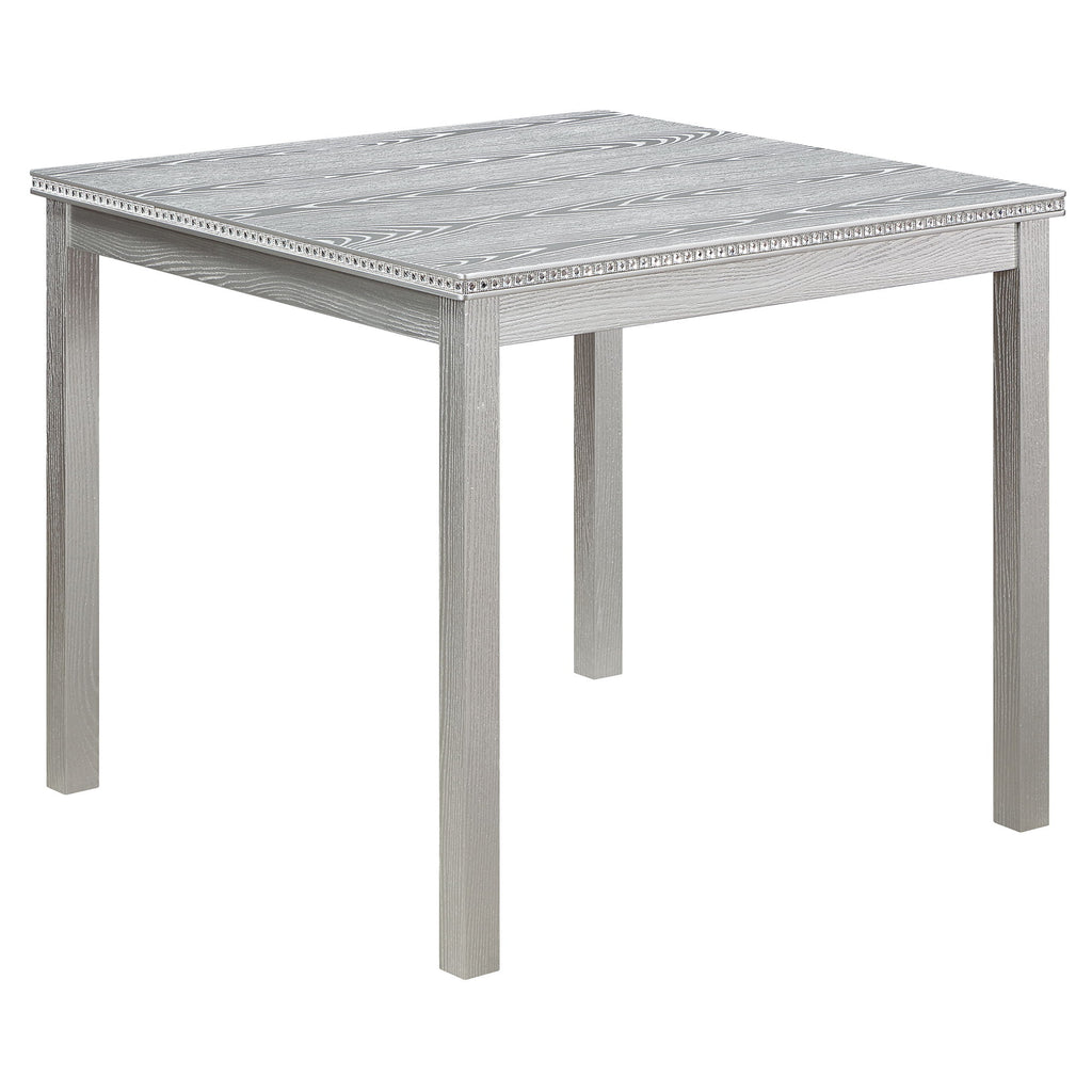 5 Pieces Wooden Dining Table Set, Square Table And 4 Upholstered Chairs