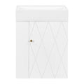 Modern Bathroom Vanity With Sink, Diamond Pattern Doors