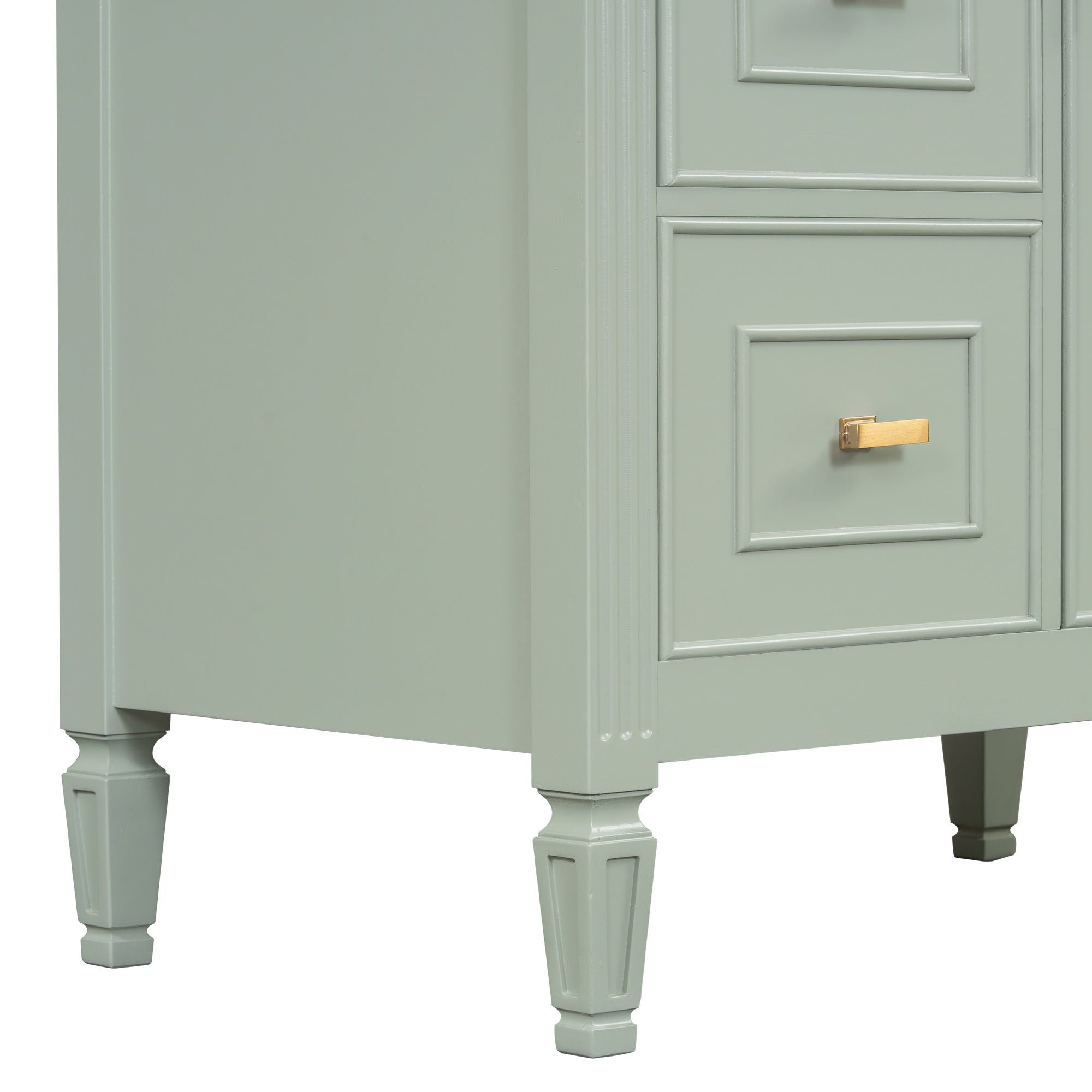 Modern Bathroom Vanity With Sink, 1 Flip Drawer And 2 Drawers, Adjustable Shelf