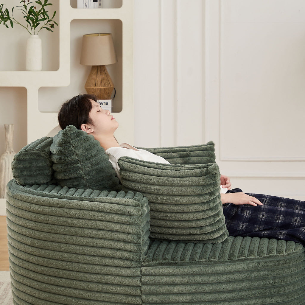 Modern Single Sofa With Backrest Pillow For Living Room