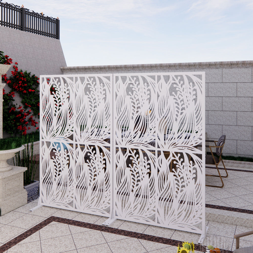 Free Standing Decorative Privacy Screen, Outdoor And Indoor Divider