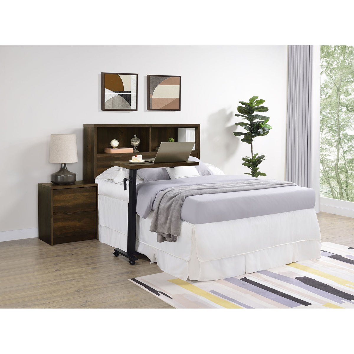 Geary - Bookcase Headboard With Open Cubbies