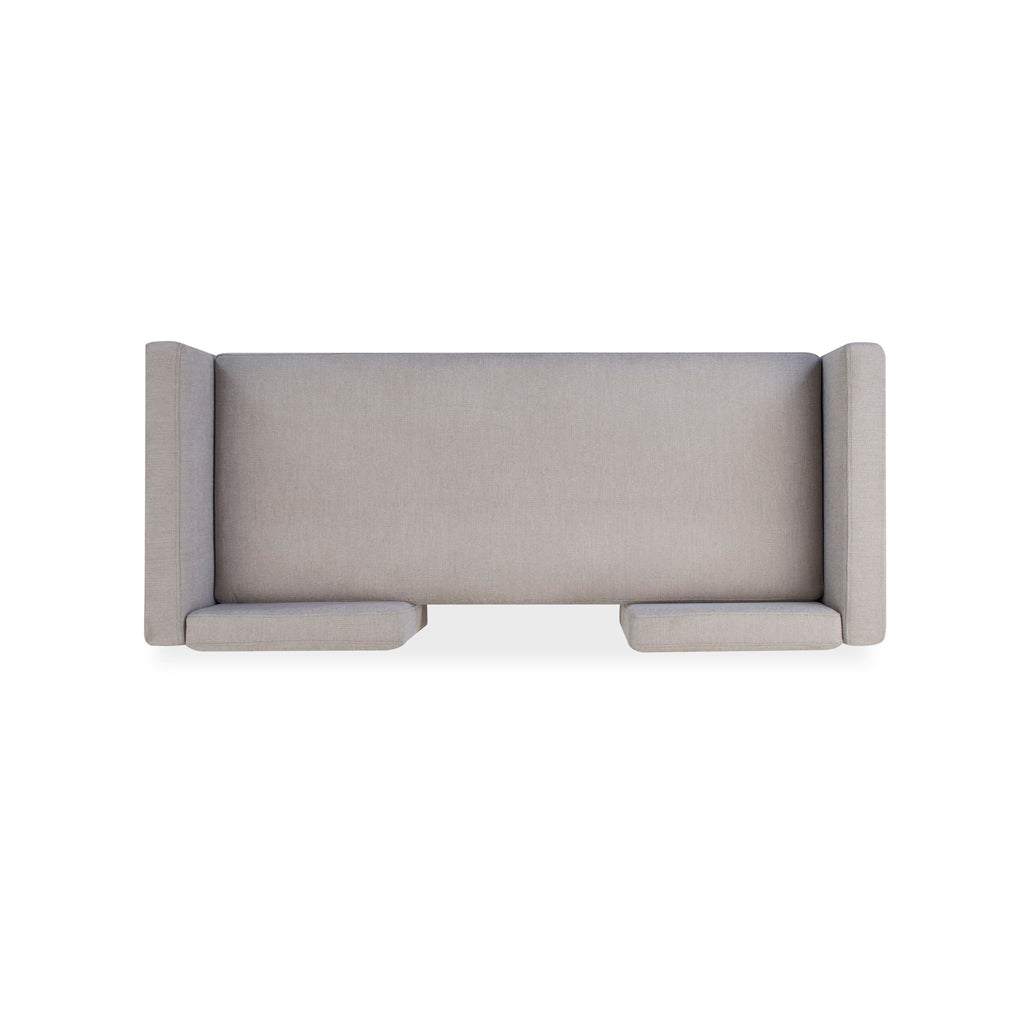Upholstered Ottoman With 2 Bolster Pillows For Living Room - Gray