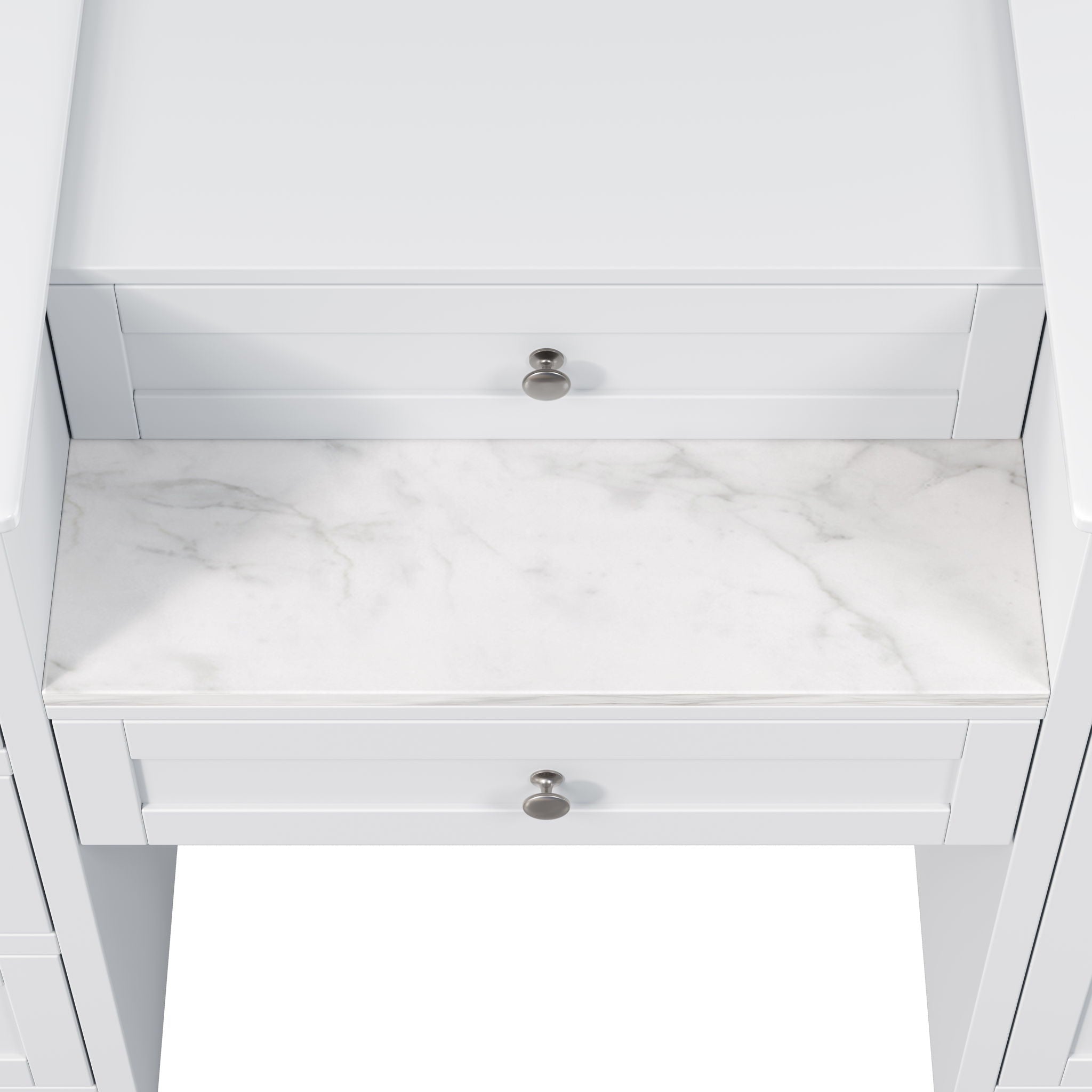 Double Sink Bathroom Vanity With Countertop, 2 Ceramic Sinks, 6 Drawers, Soft Close Design
