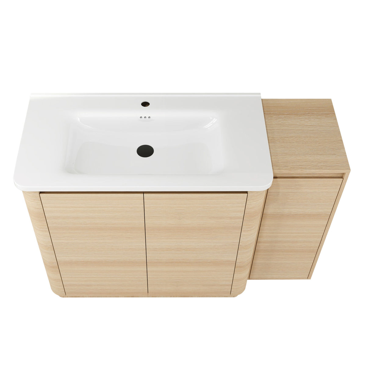 Freestanding Bathroom Vanity With Sink, 1 Small Storage Cabinet, Soft Close Door