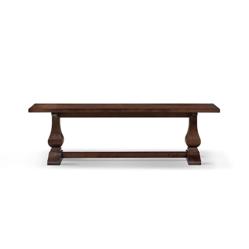 Whitmore - Trestle Dining Bench - Dark Brown