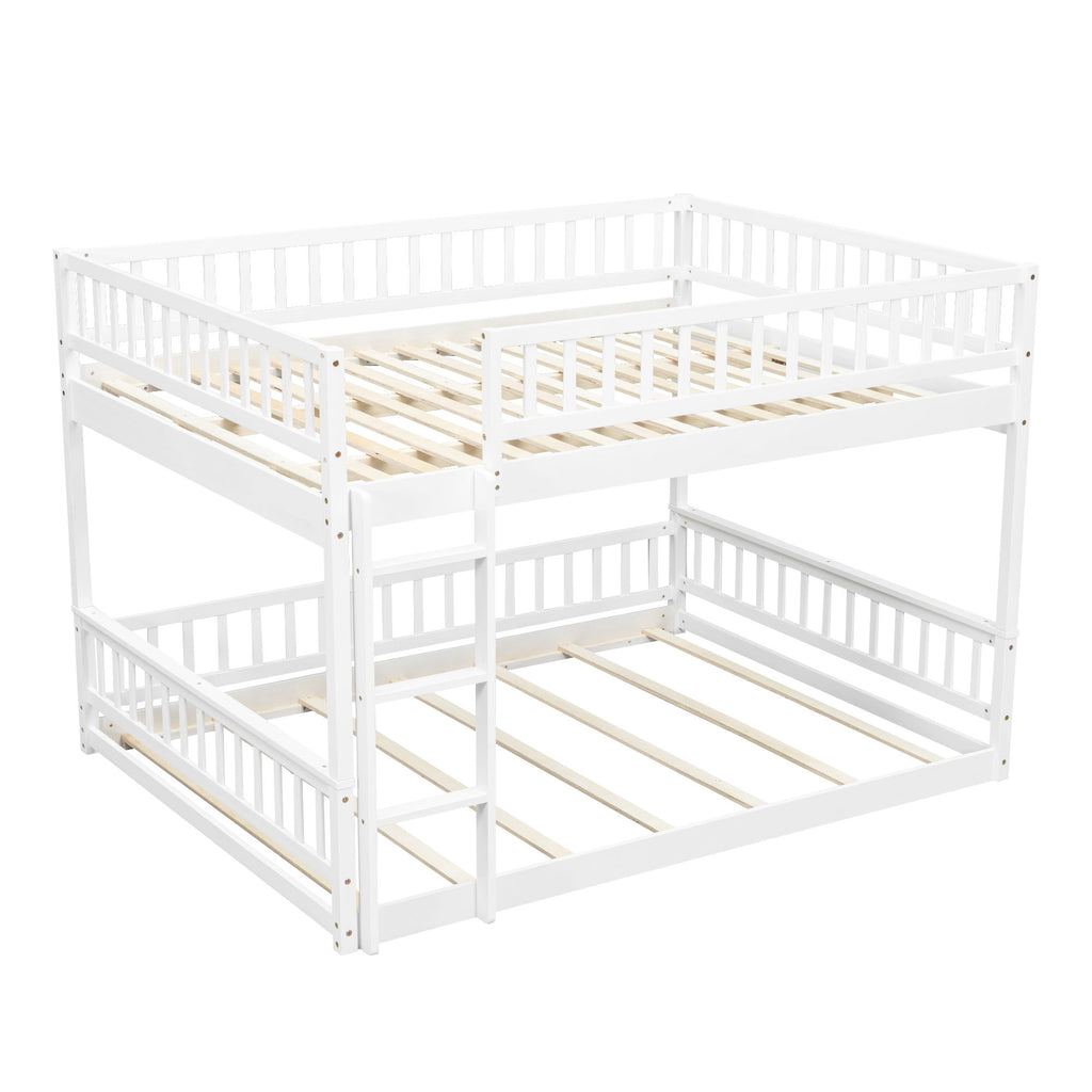 Bunk Bed With Ladder And Guardrails