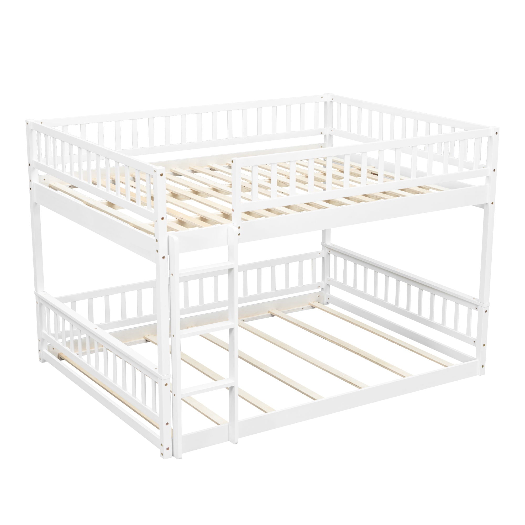 Bunk Bed With Ladder And Guardrails