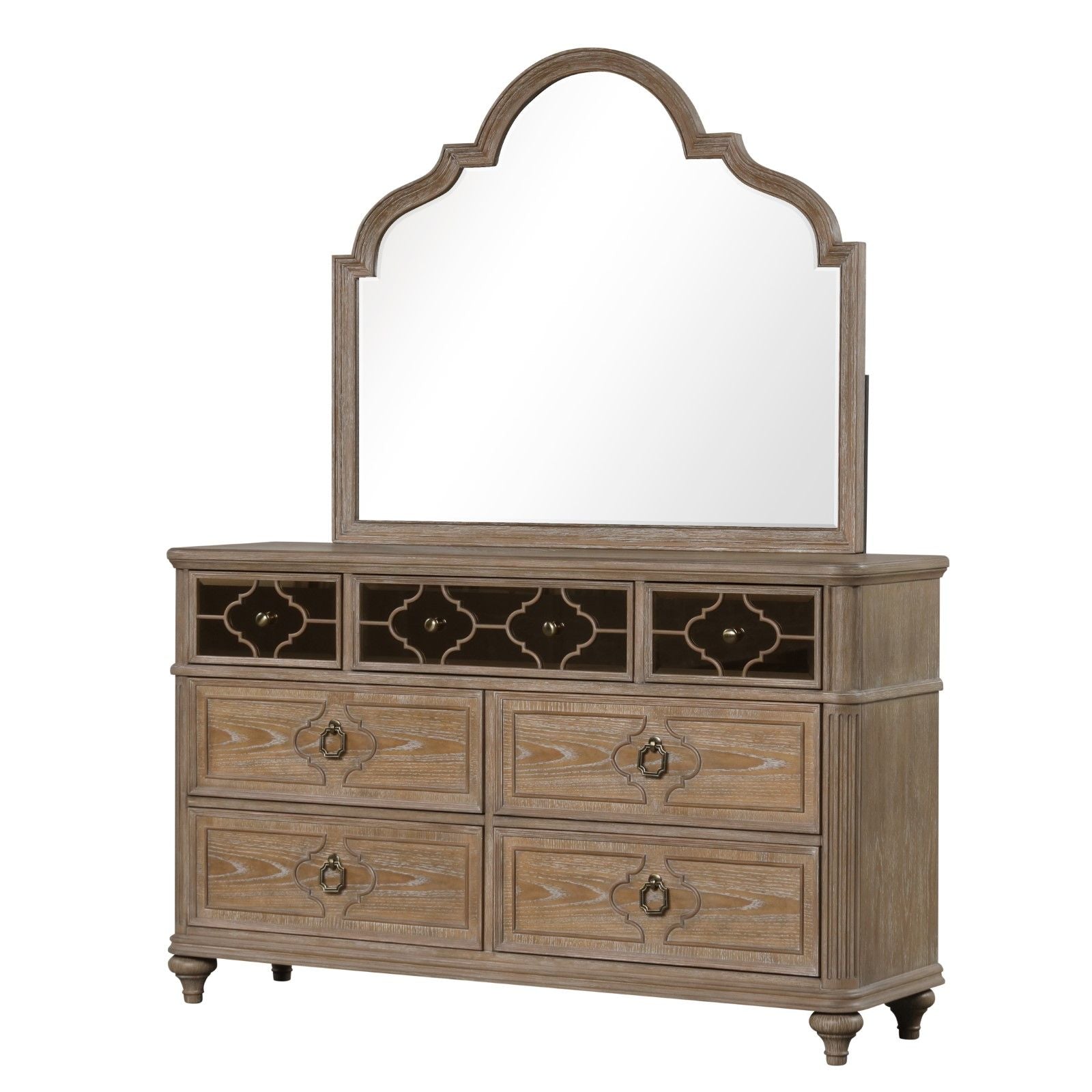1 Piece Dresser, Dovetail Drawers, Bedroom Furniture - Oak / Rustic