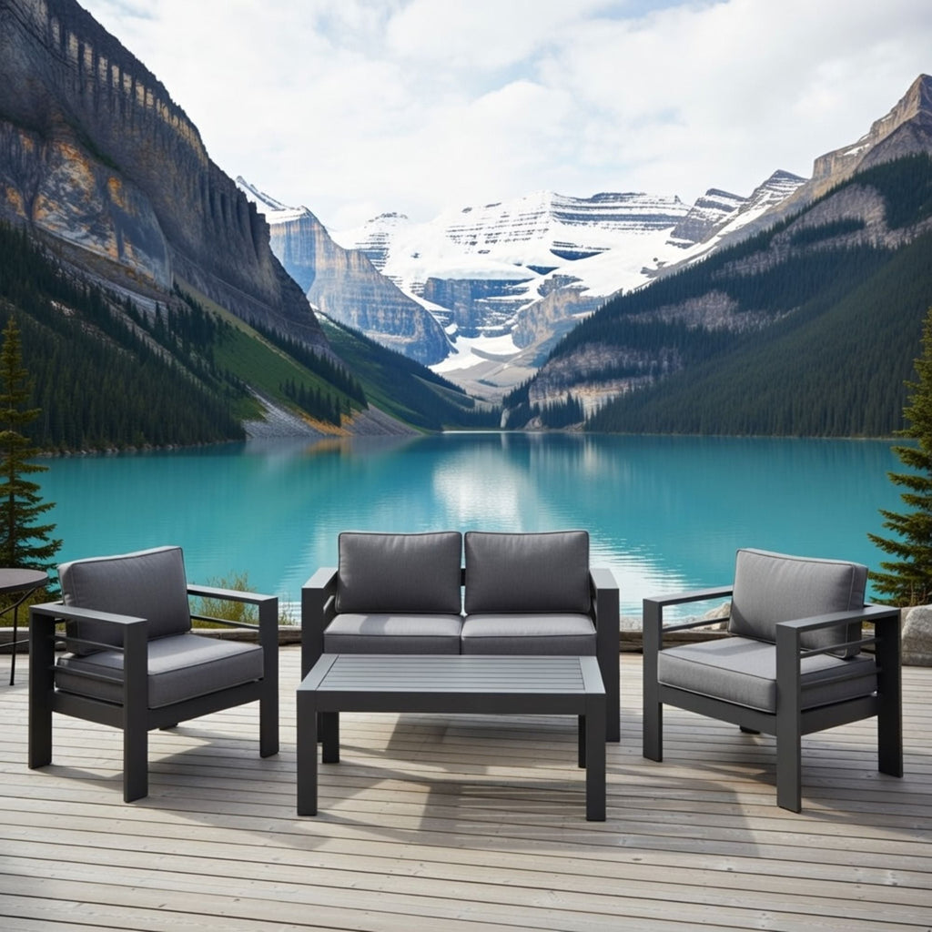 Outdoor Patio Set All-Weather With Thick Cushions