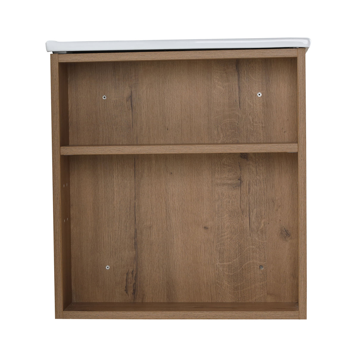 Wall Mounted Bathroom Vanity With Basin And Adjustable Open Shelf