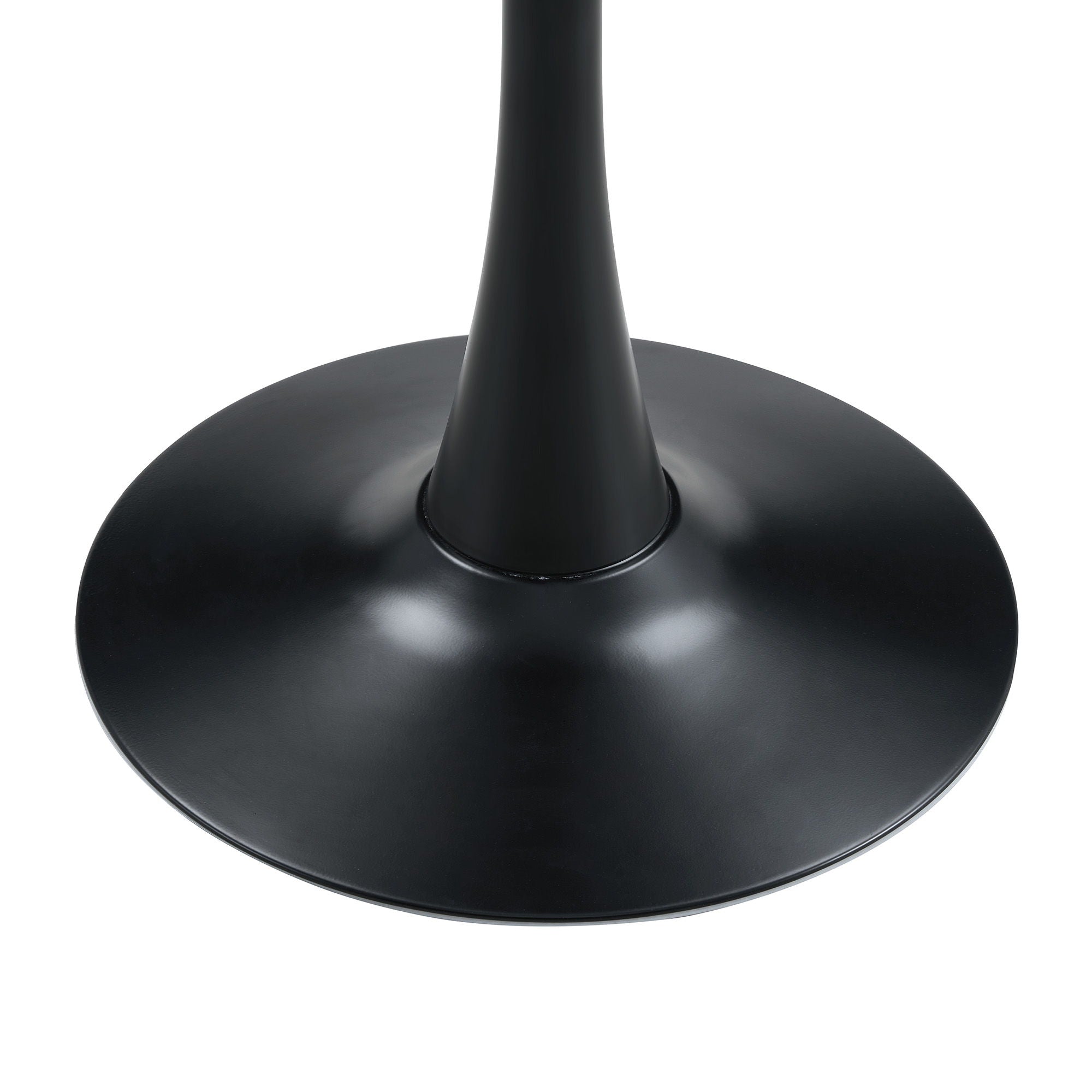 Round Dining Table With Faux Marble Top And Metal Pedestal +, 23.6" Diameter For Kitchen, Living Room, Small Spaces