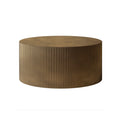 Modern Wave Stripe Round Coffee Table With Spacious Top