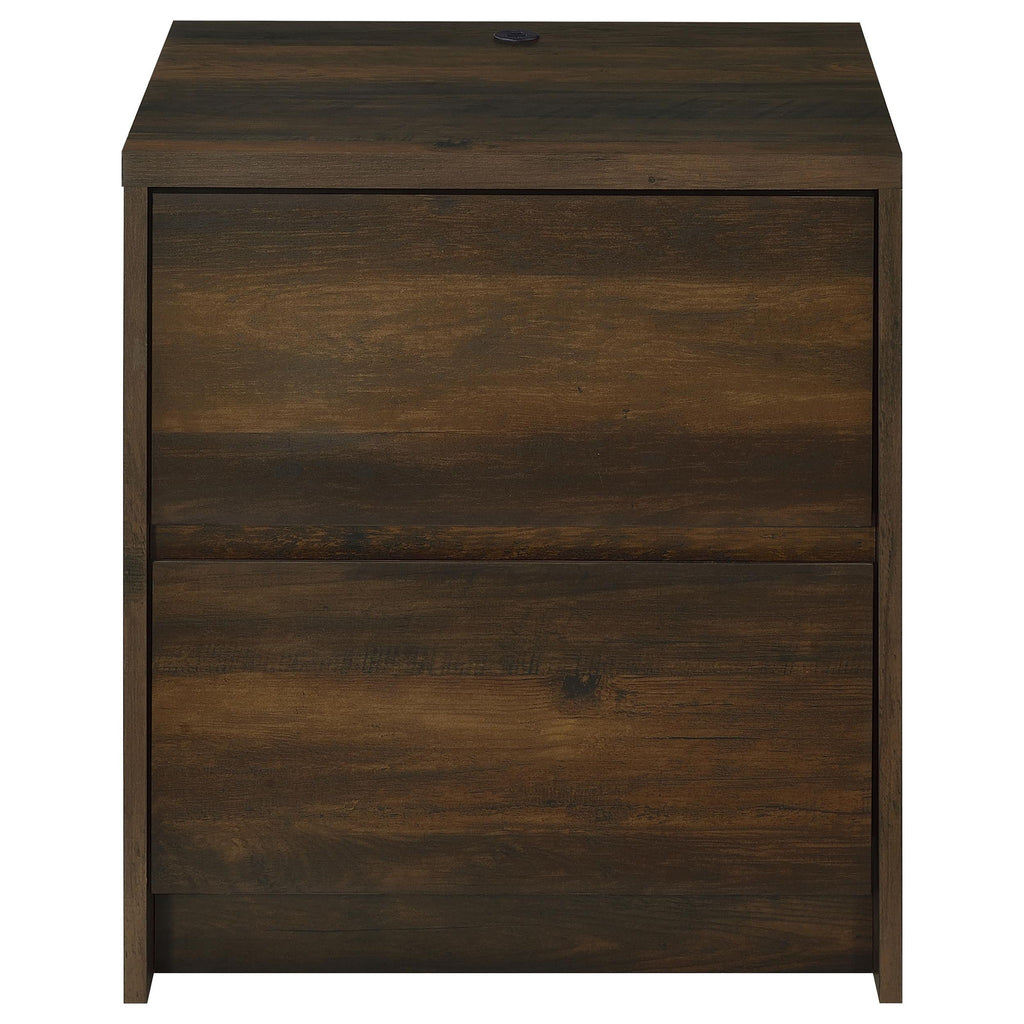 Geary - 2 Drawer Nightstand With LED Lights And USB Charging Ports
