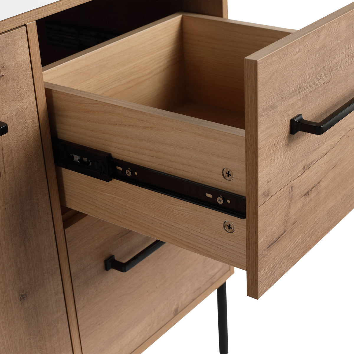 48" Freestanding Bathroom Vanity With Sink, Soft Close Cabinet Doors, 4 Drawers - Imitative Oak