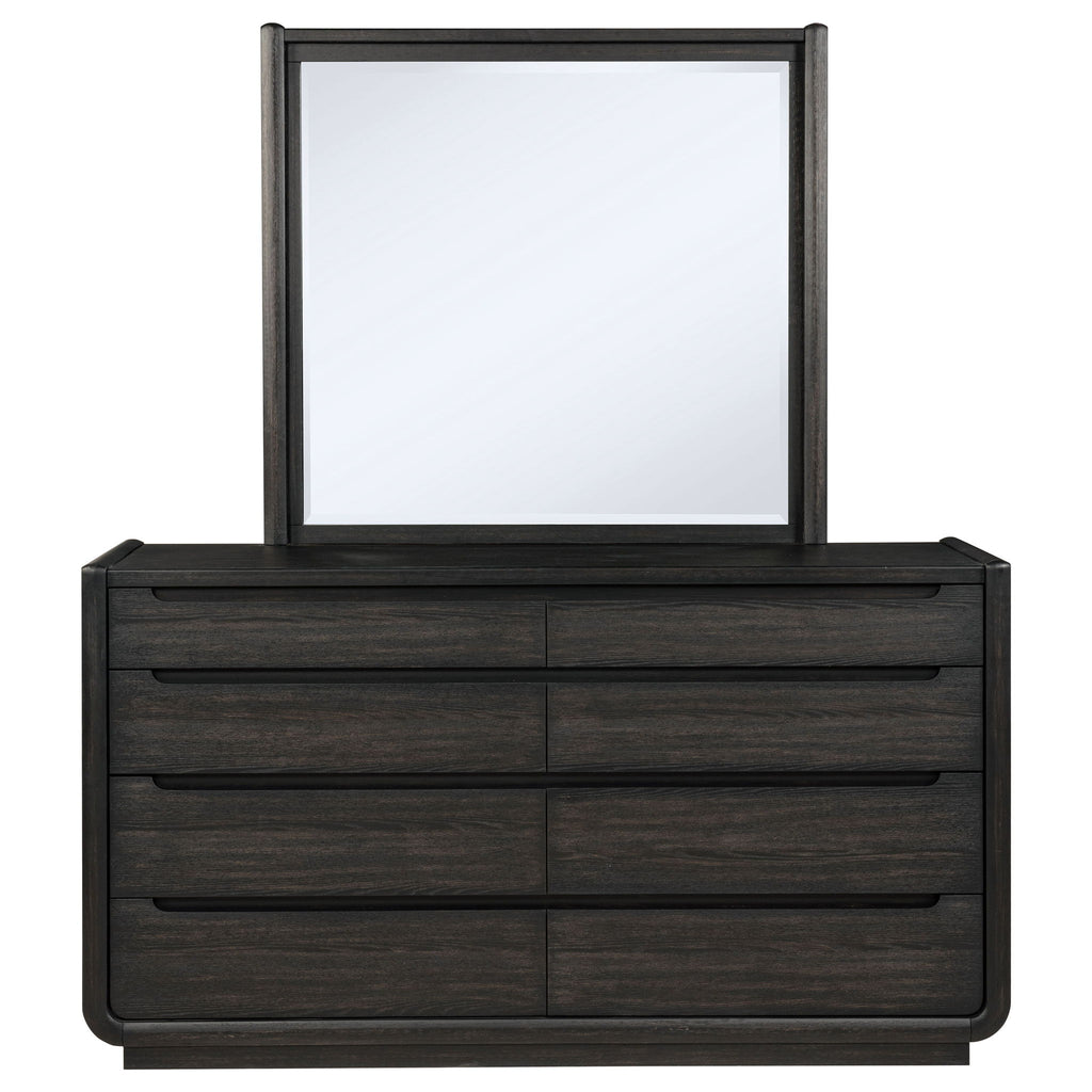 Bangor - 8 Drawer Dresser With Mirror Set - Black