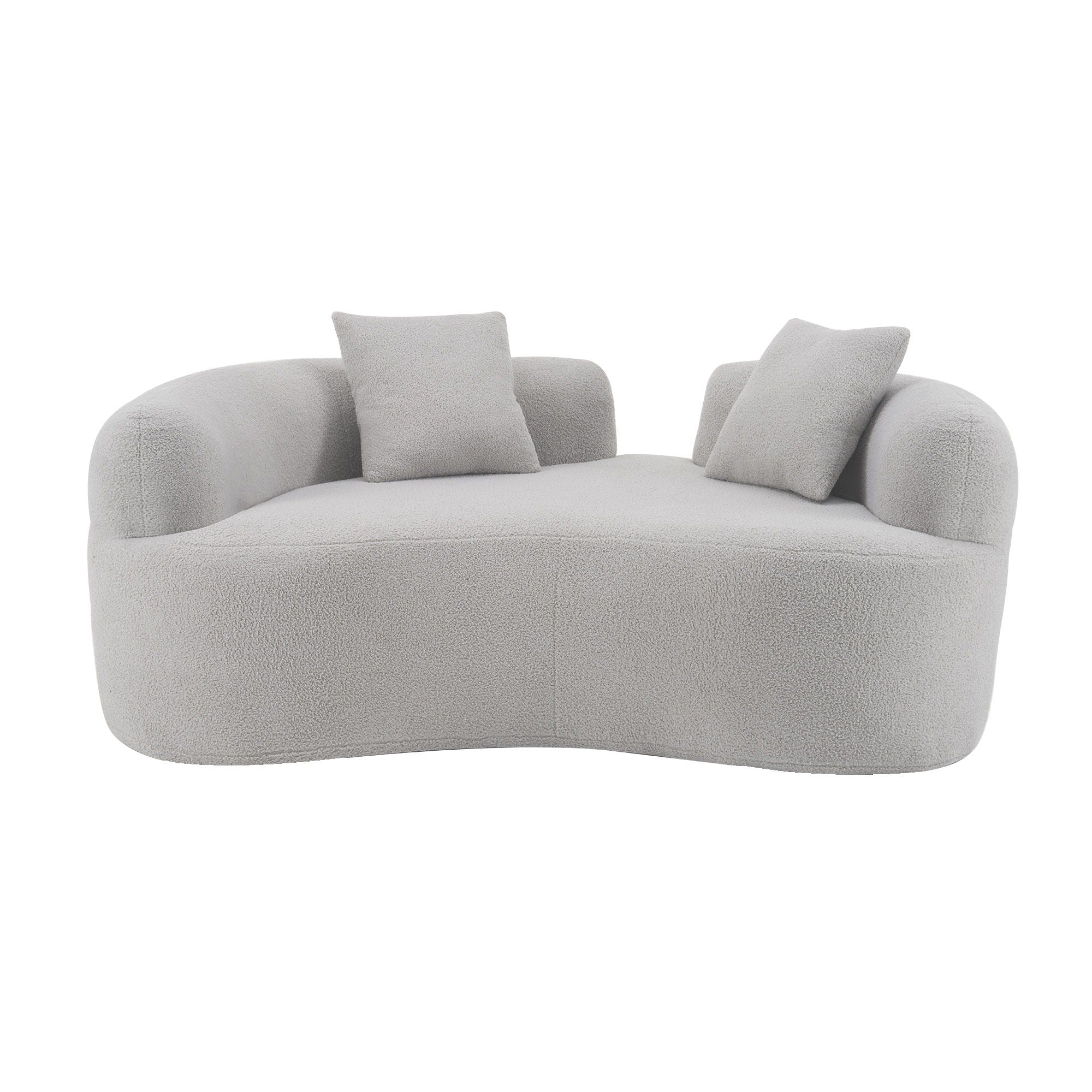Modern Curved Loveseat