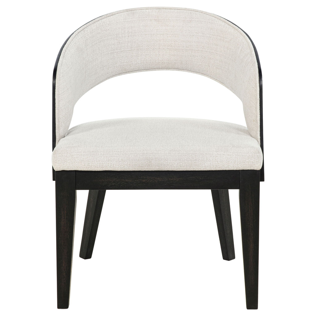 Bangor - Upholstered Dining Arm Chair (Set of 2) - Black / Cream