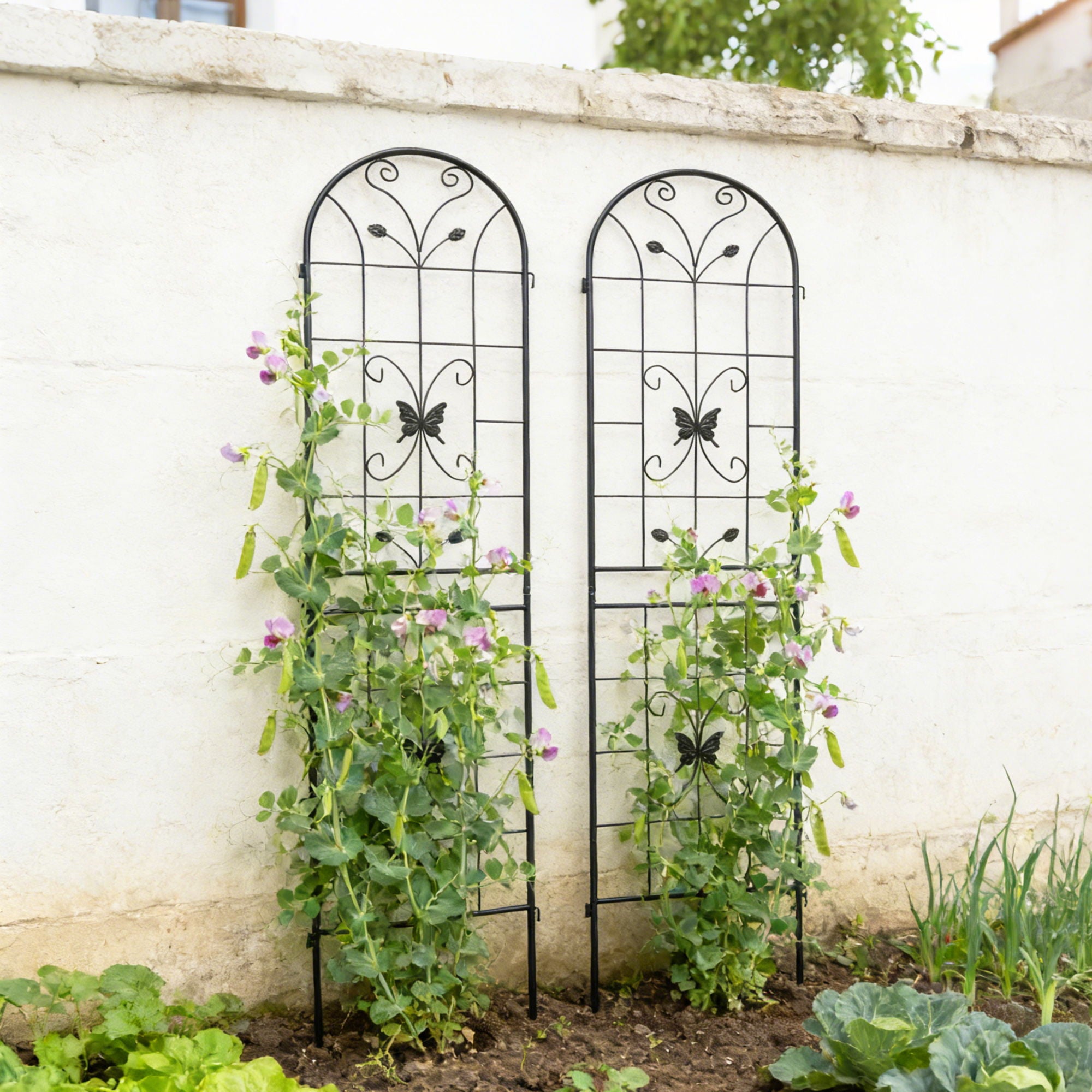 Garden Metal Trellis Rustproof Trellis For Climbing Plants Outdoor Flower Support