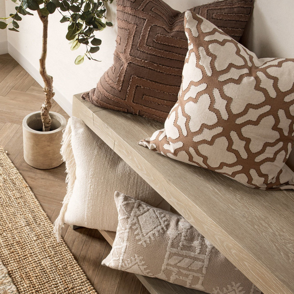 Mullan - 22" x 22"Pillow - Frothed Brown
