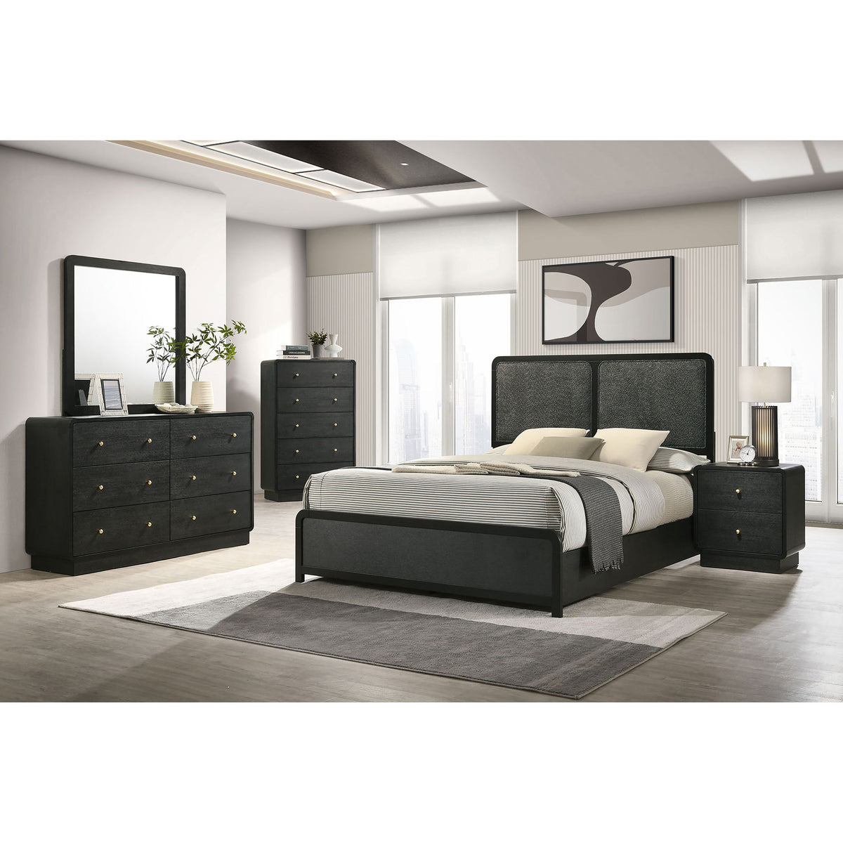 Burton - 2 Drawer Nightstand - Black