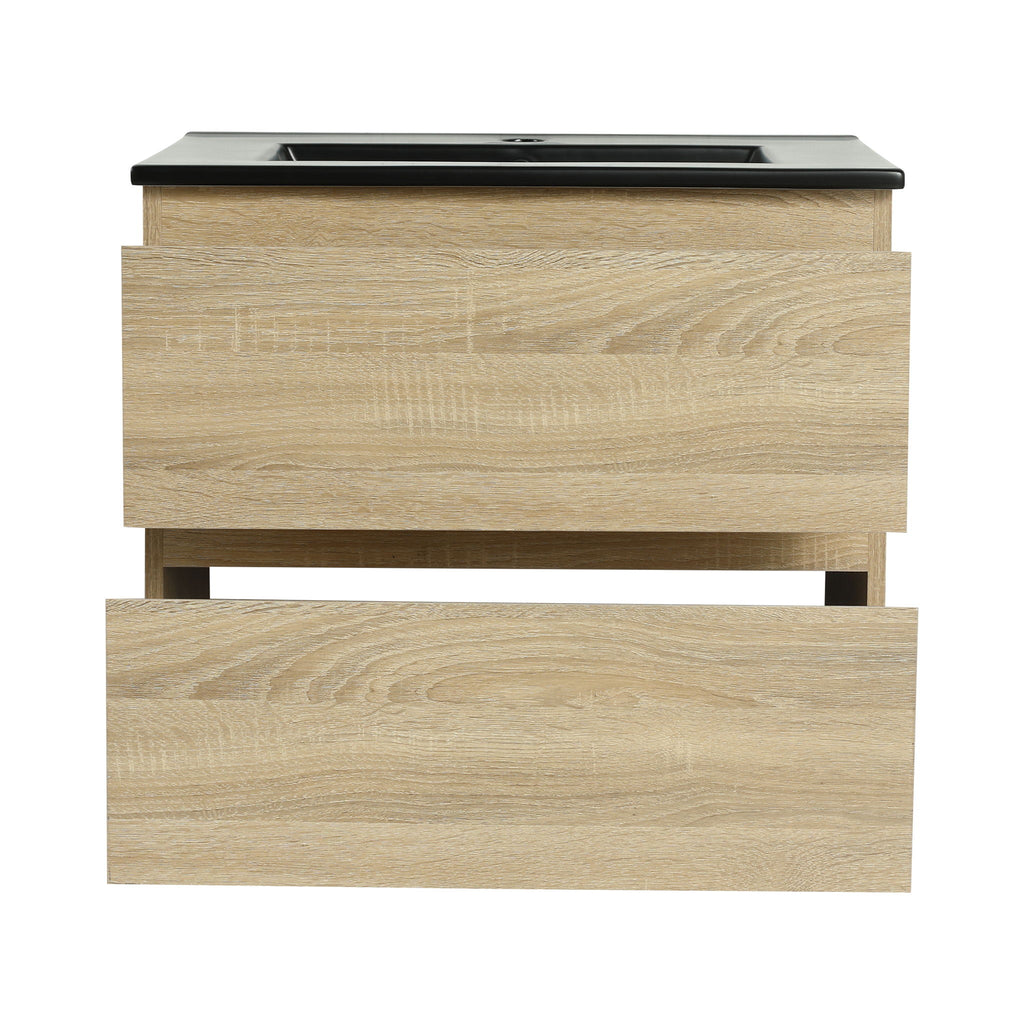 Wall Mounted Bathroom Vanity With Sink, 2 Soft Close Drawers